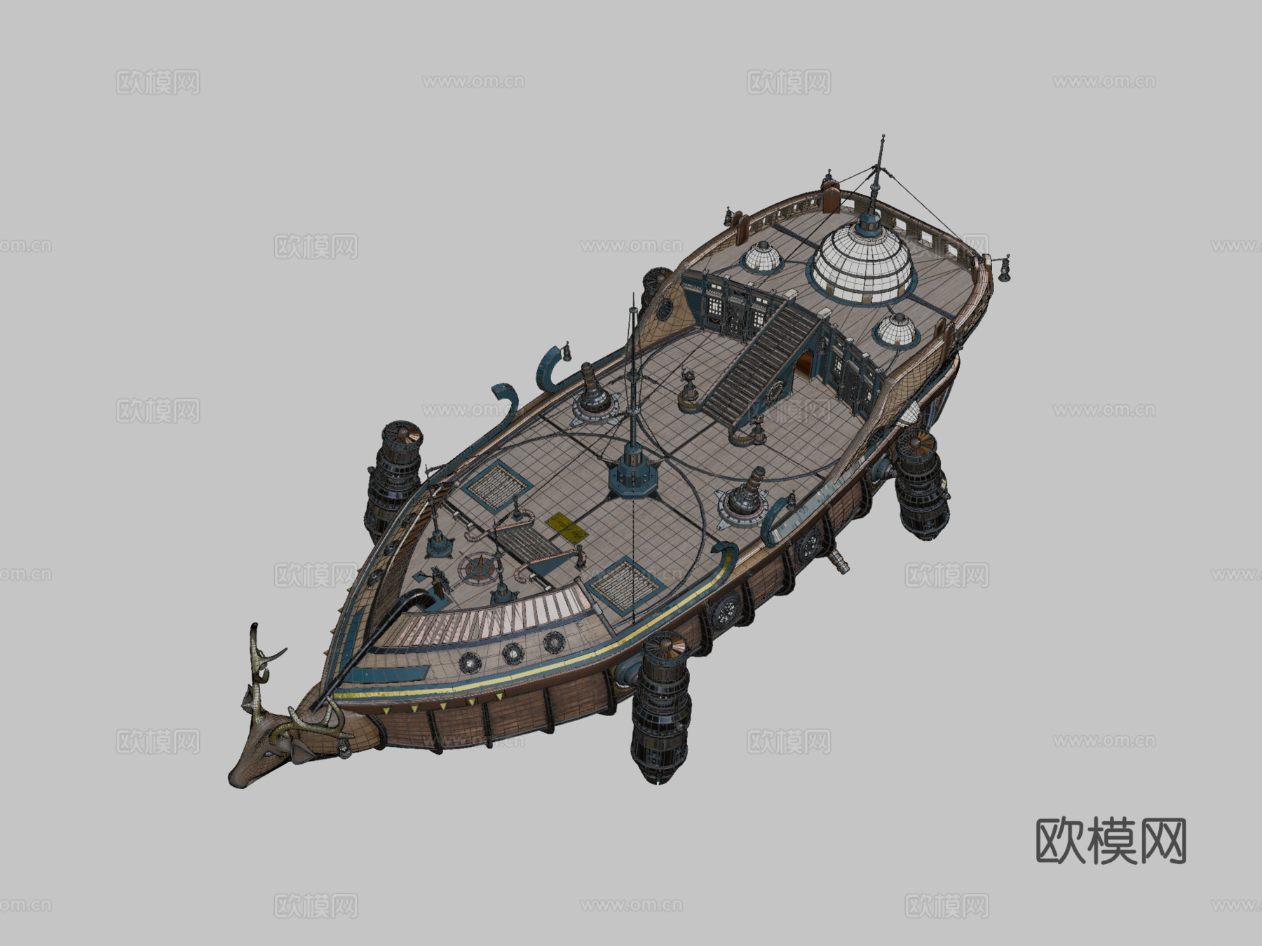 极地航空一号3d模型下载（渲染图2）