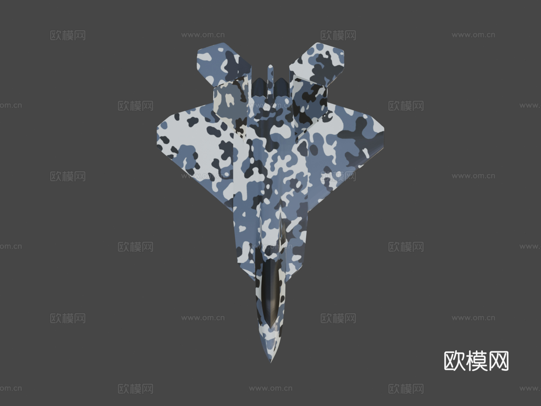 F22 猛禽3d模型下载（渲染图8）