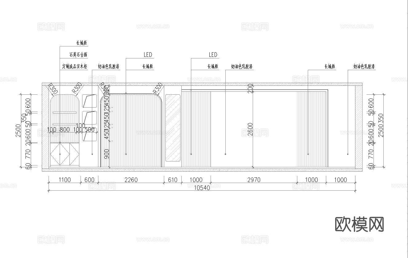 奶油风男装女装服装店 最新全套 效果图 施工图设计cad施工图