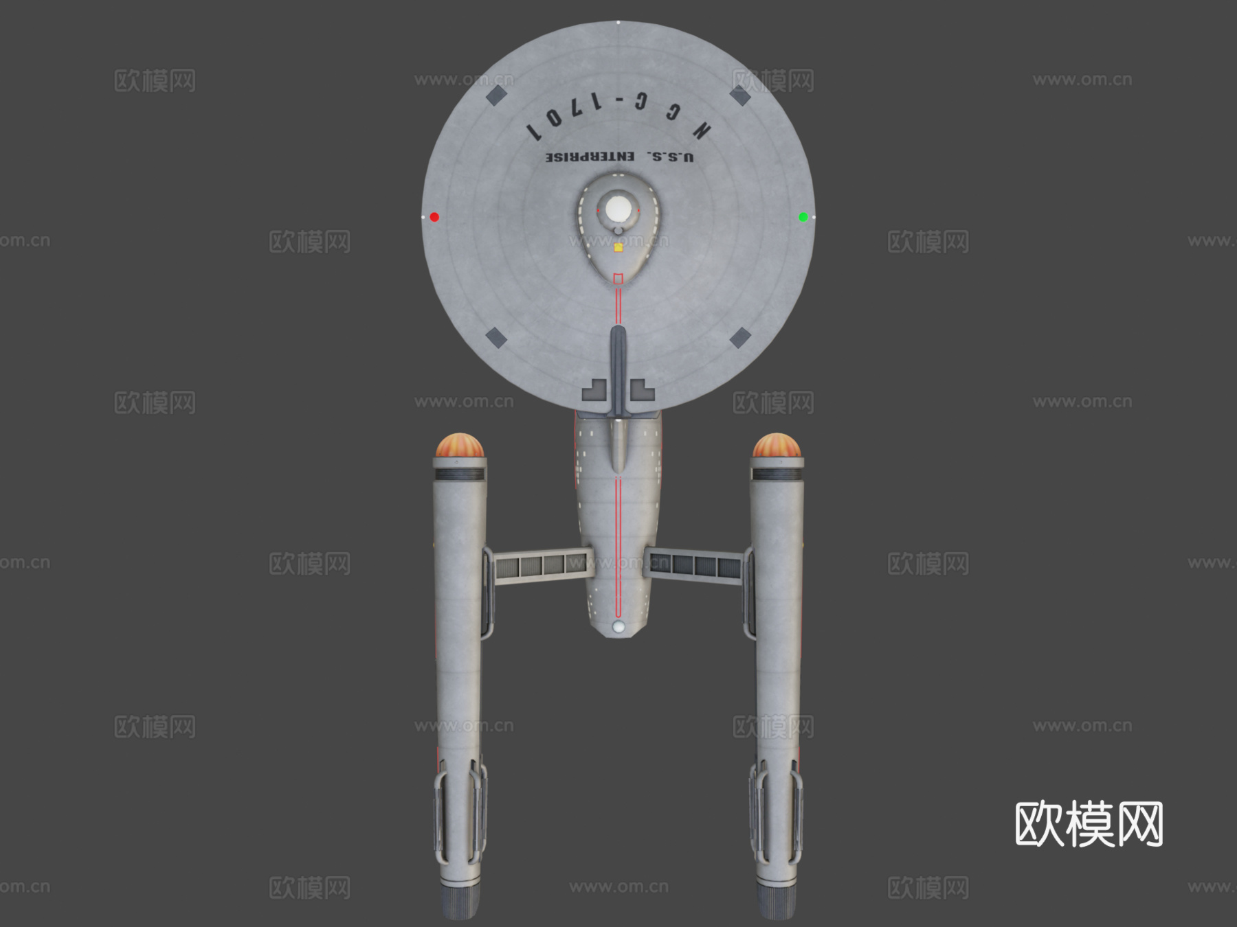 星际迷航 - 宪法级 (原初系列)3d模型下载（渲染图7）