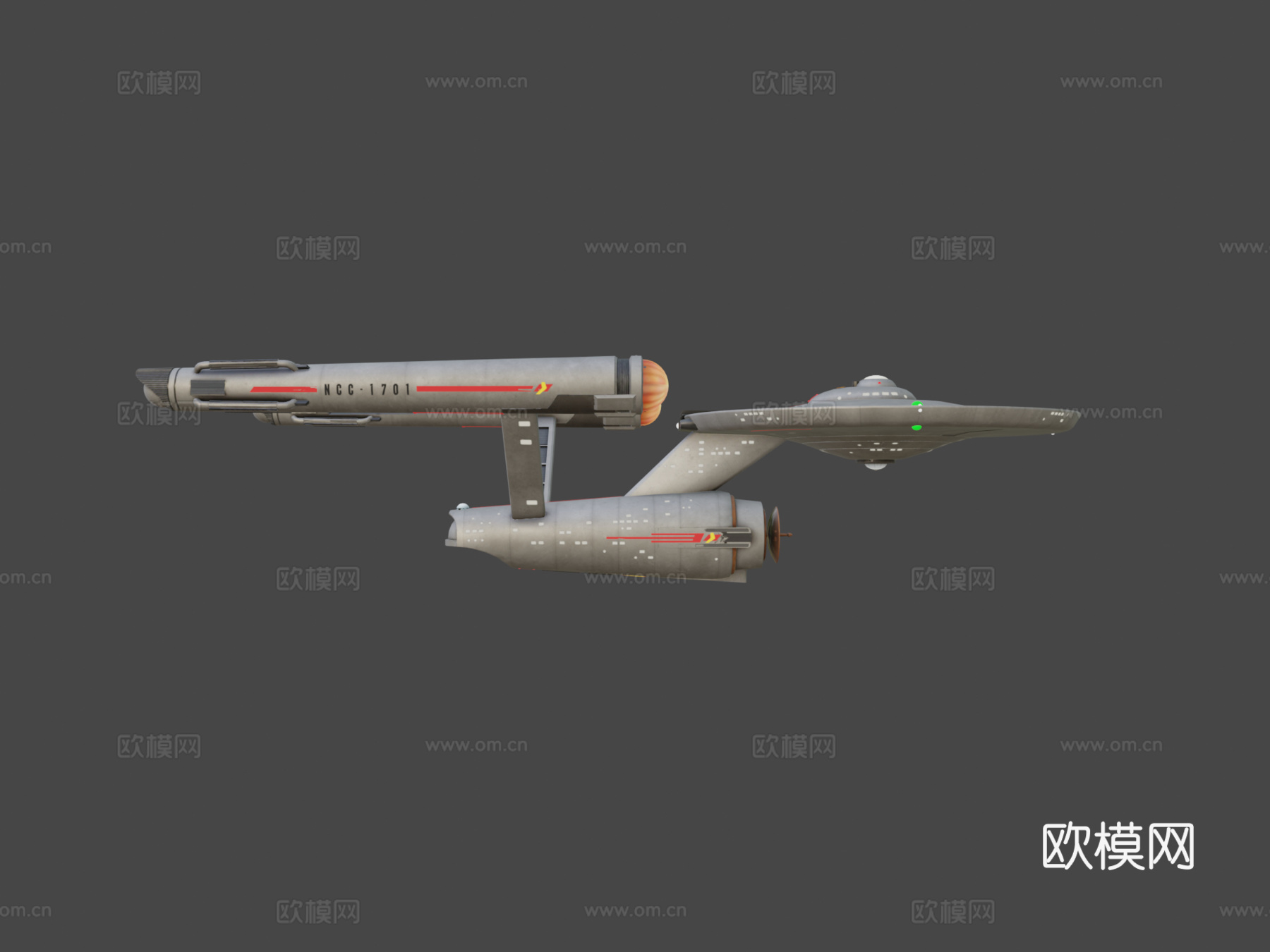 星际迷航 - 宪法级 (原初系列)3d模型下载（渲染图6）