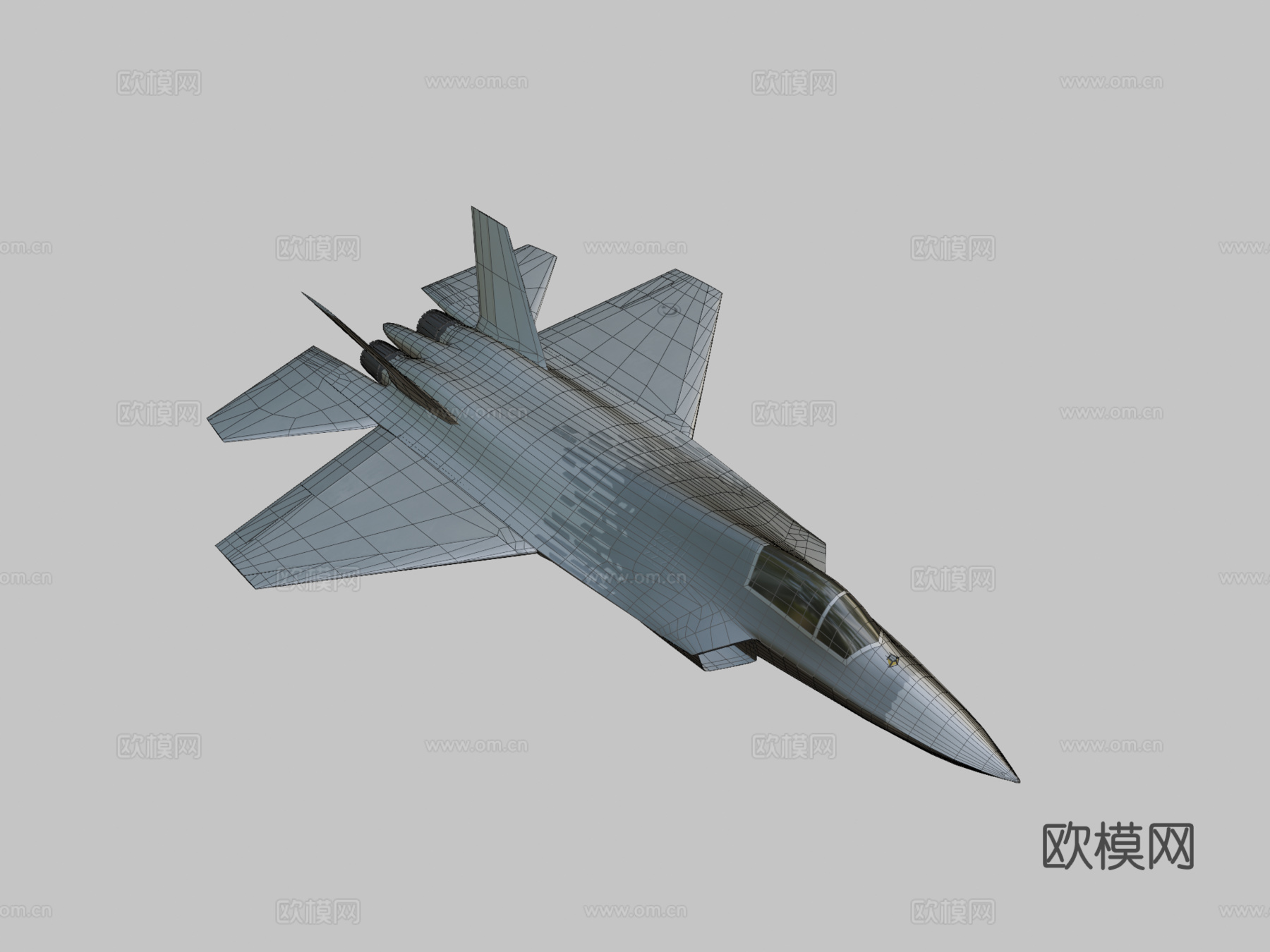 土耳其航空航天 KAAN3d模型下载（渲染图2）