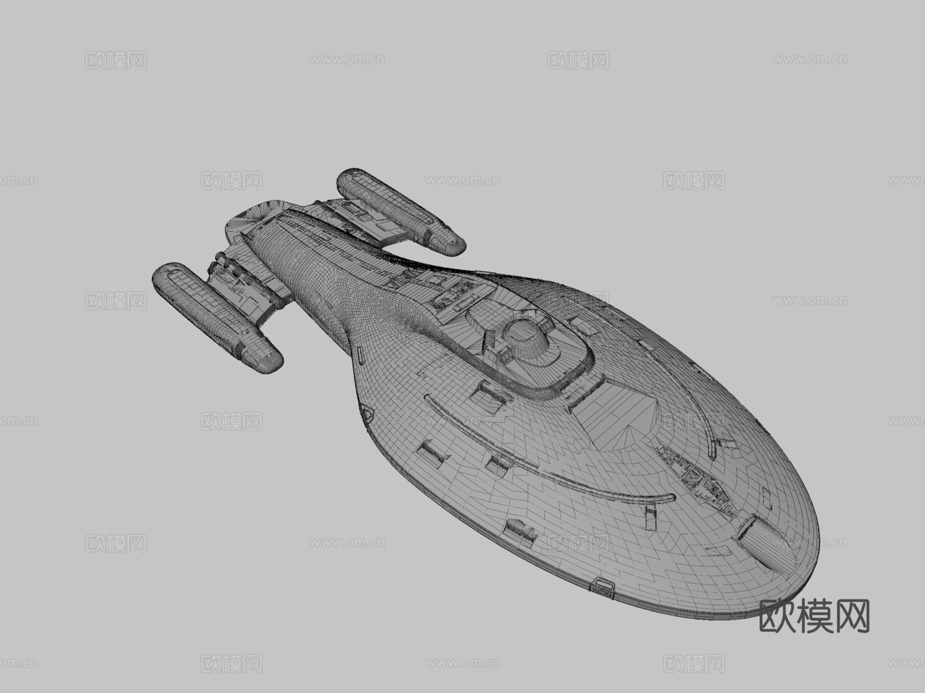 星际迷航 无畏级星舰3d模型下载（渲染图3）