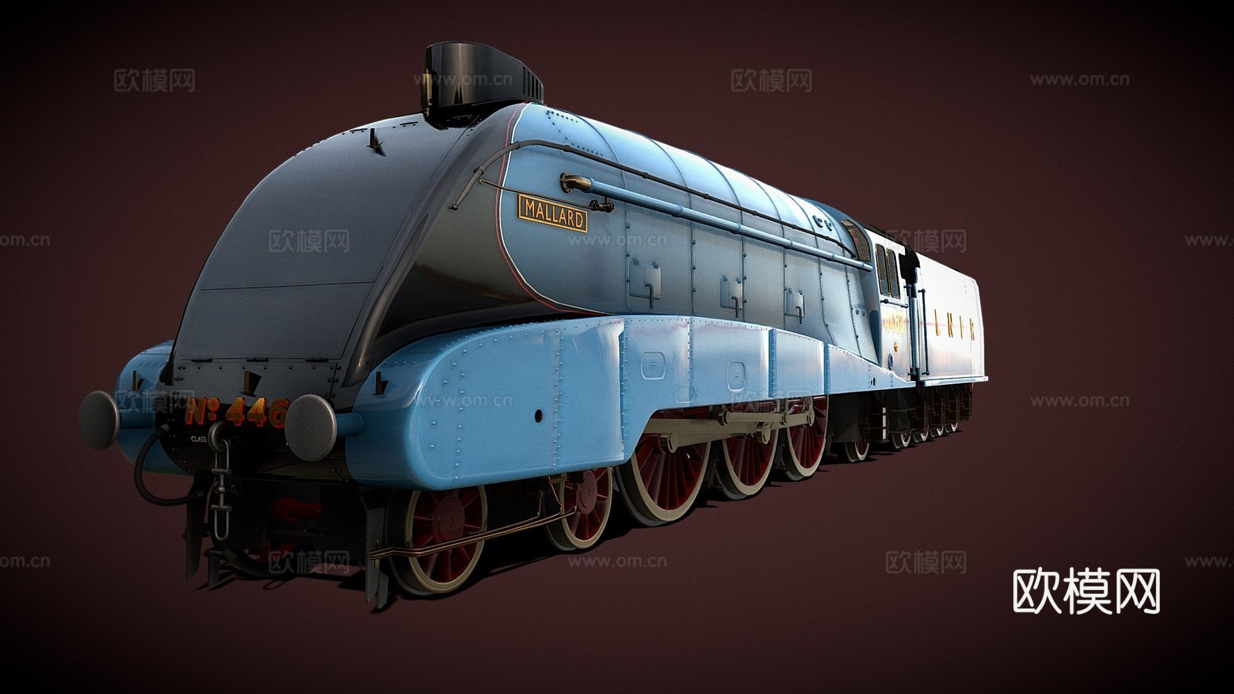 火车 - A4级 LNER 野鸭3d模型