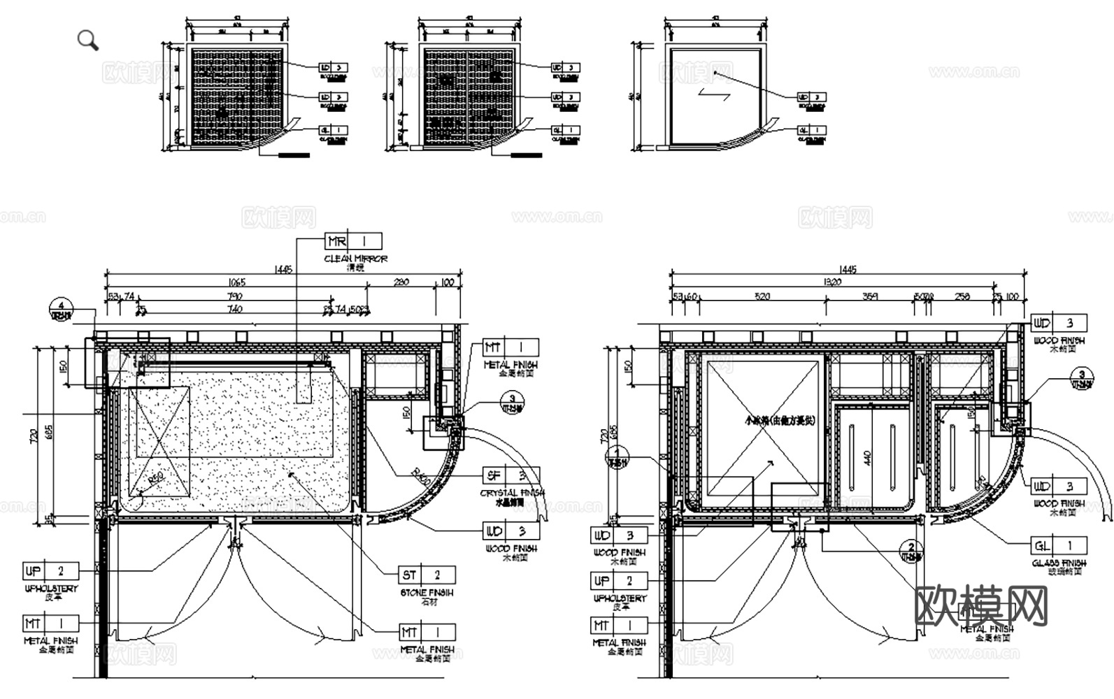 30套酒柜展示柜等CAD节点图大样图详图最新整理合集cad施工图