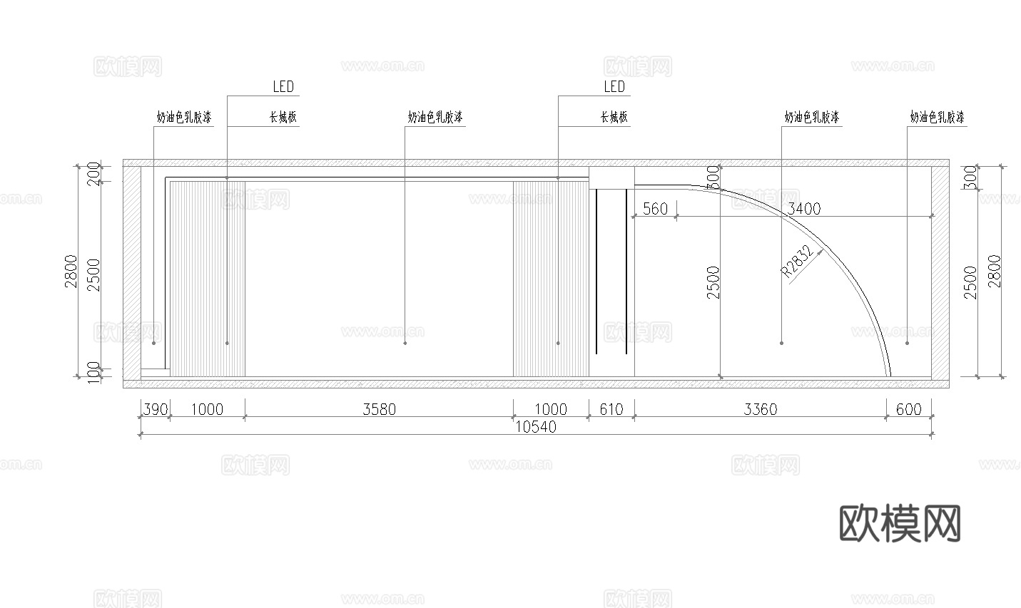 奶油风男装女装服装店 最新全套 效果图 施工图设计cad施工图