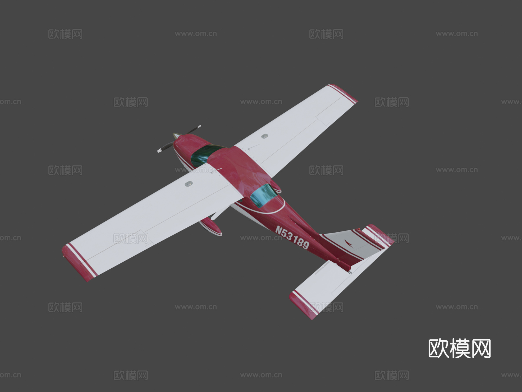 塞斯纳 177 红衣主教3d模型下载（渲染图6）