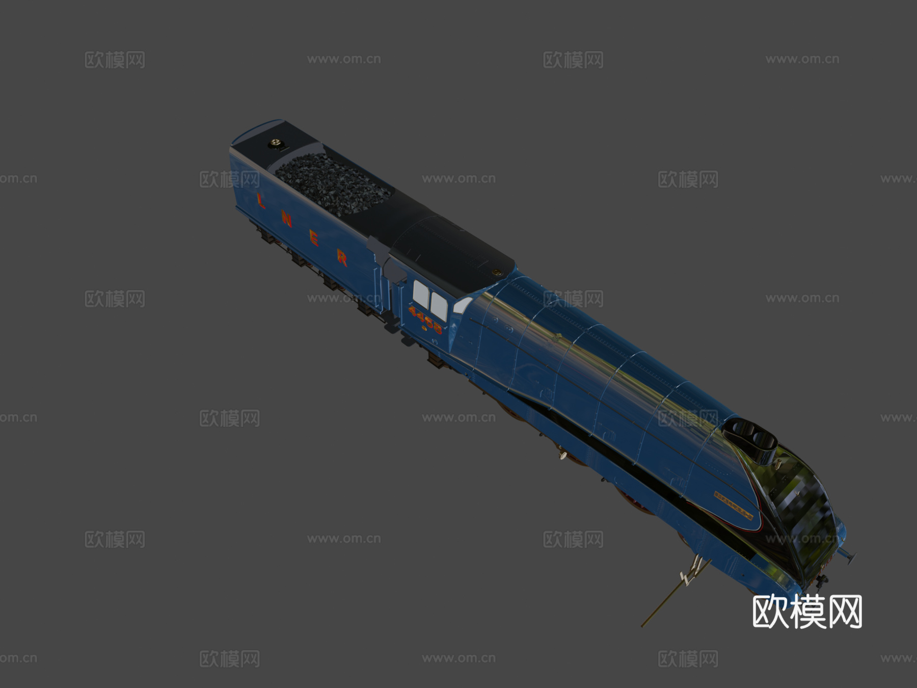 火车 - A4级 LNER 野鸭3d模型