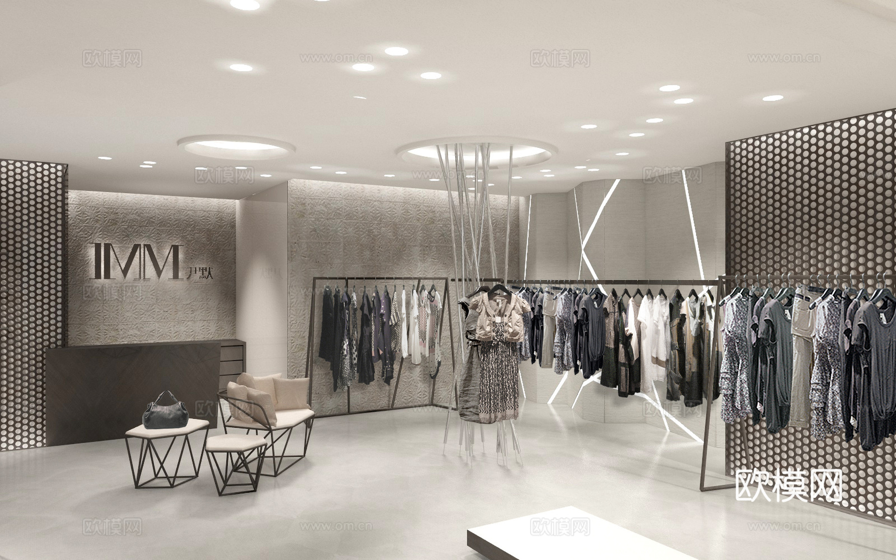 高档男装女装服装店 最新全套 效果图 施工图设计cad施工图