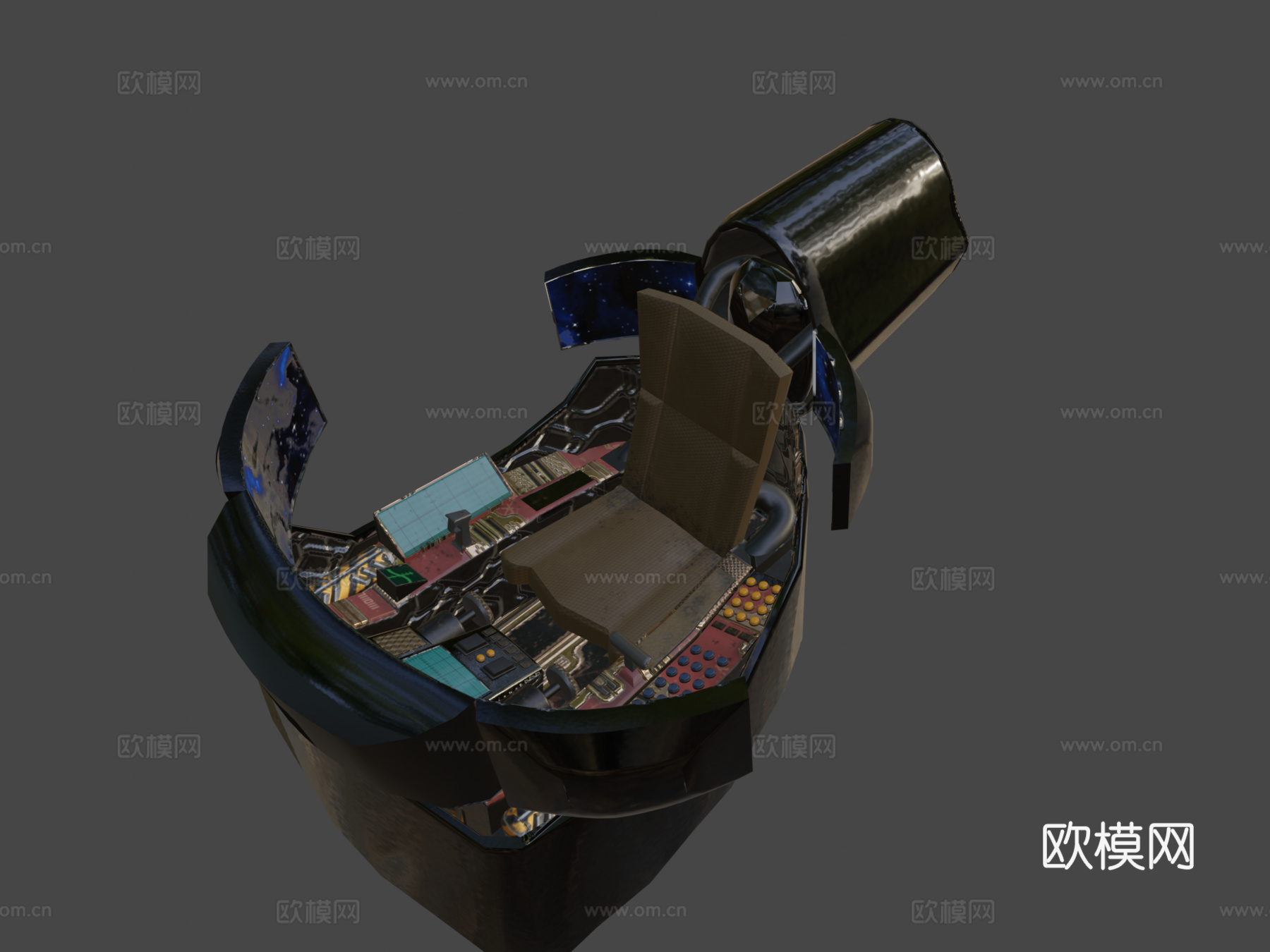 驾驶舱3d模型下载（渲染图8）