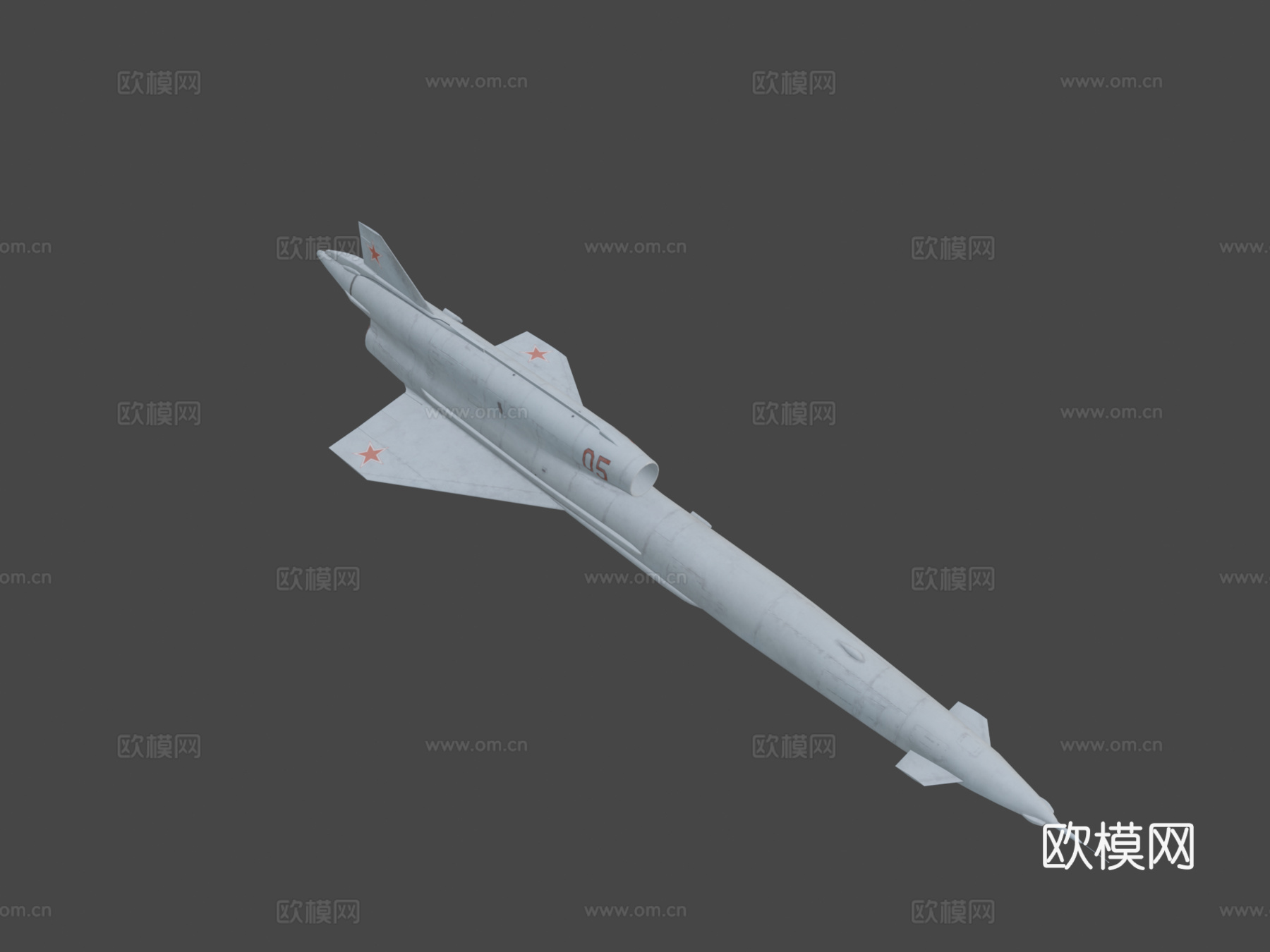 图波列夫 Tu-141 雨燕 - 侦察无人机3d模型下载（渲染图1）