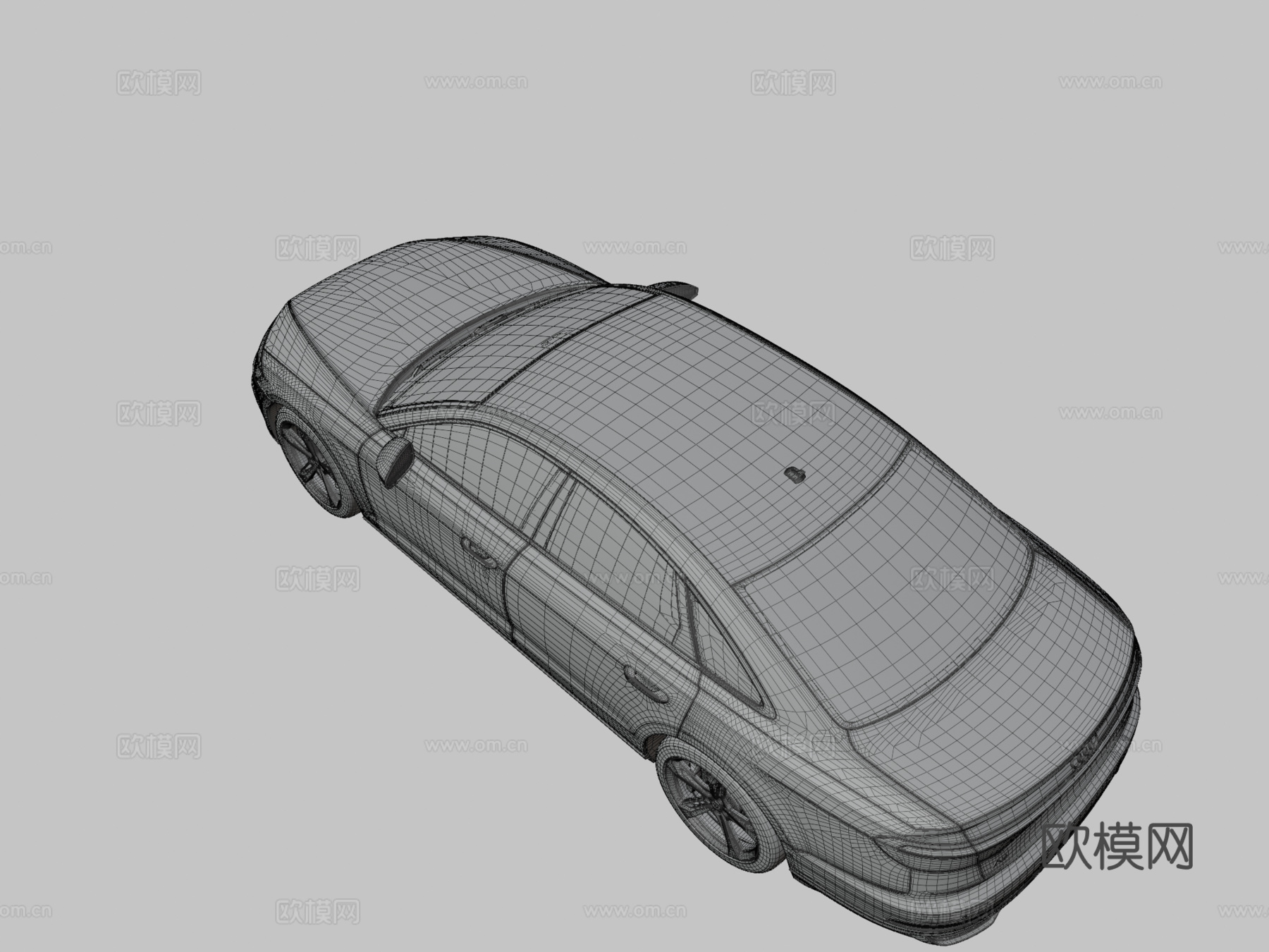 奥迪 A8 定制 20183d模型下载（渲染图3）