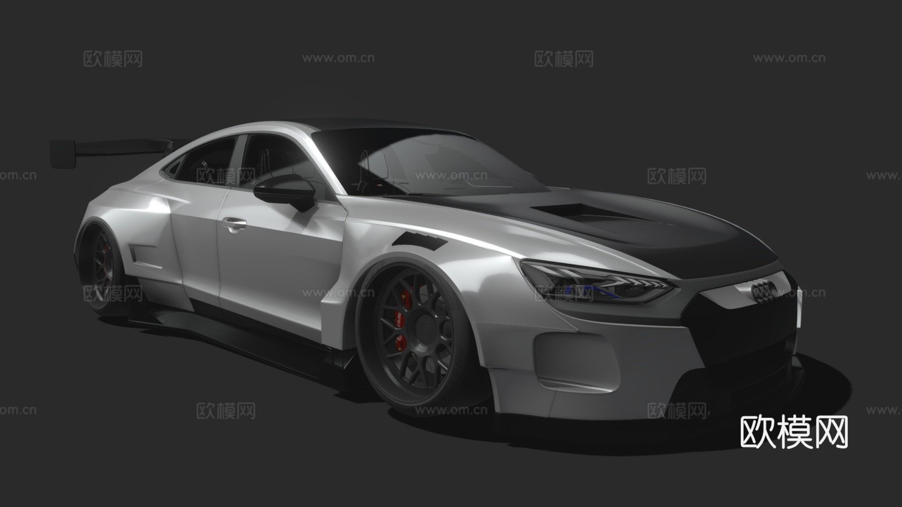 奥迪 RS E-Tron 宽体3d模型下载（渲染图1）