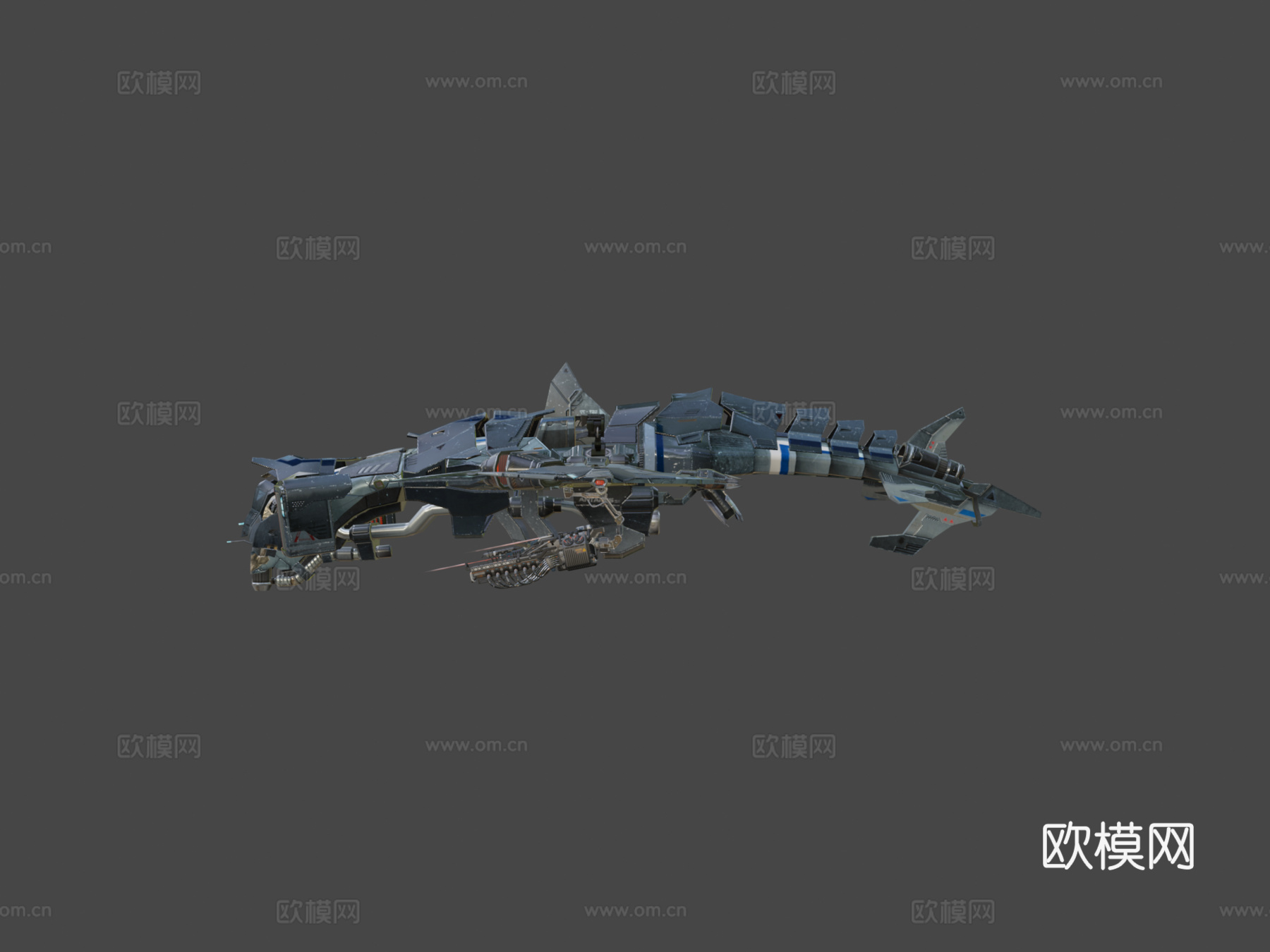 全副武装的锤头鲨3d模型下载（渲染图6）