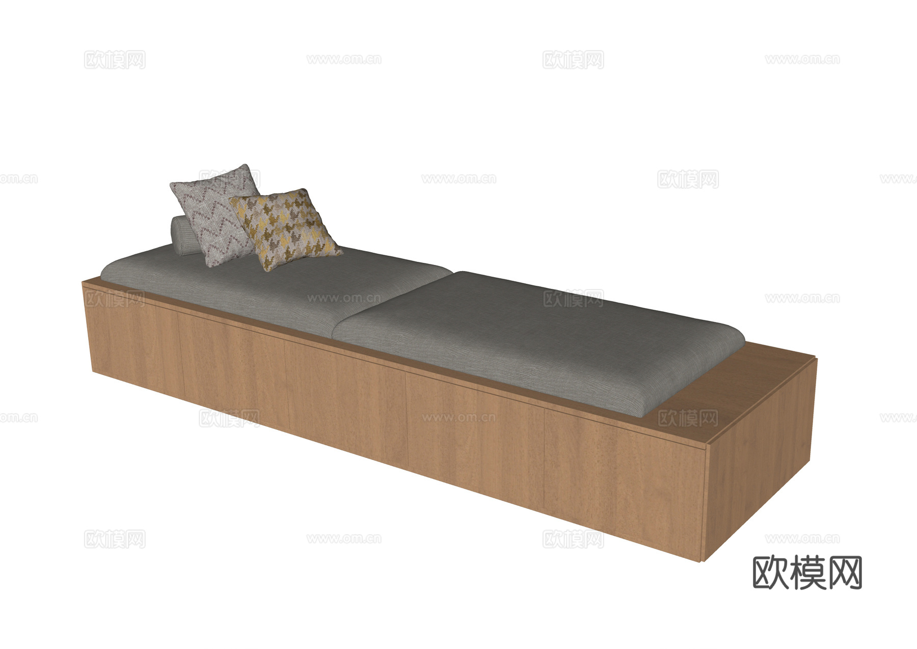 现代飘窗垫 飘窗柜su模型