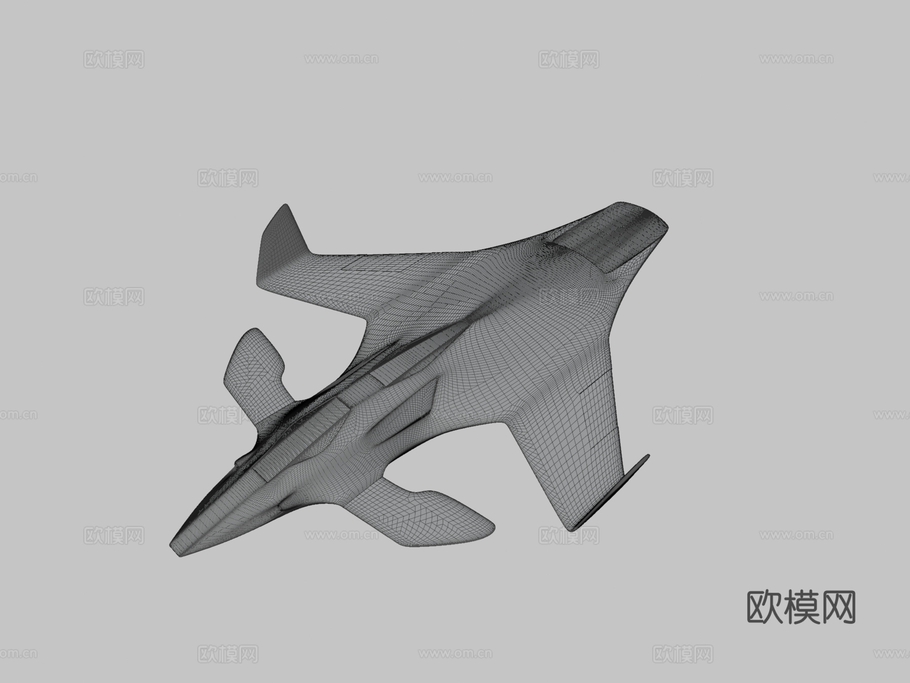 科幻喷气式飞机 =速度鸟=3d模型下载（渲染图3）