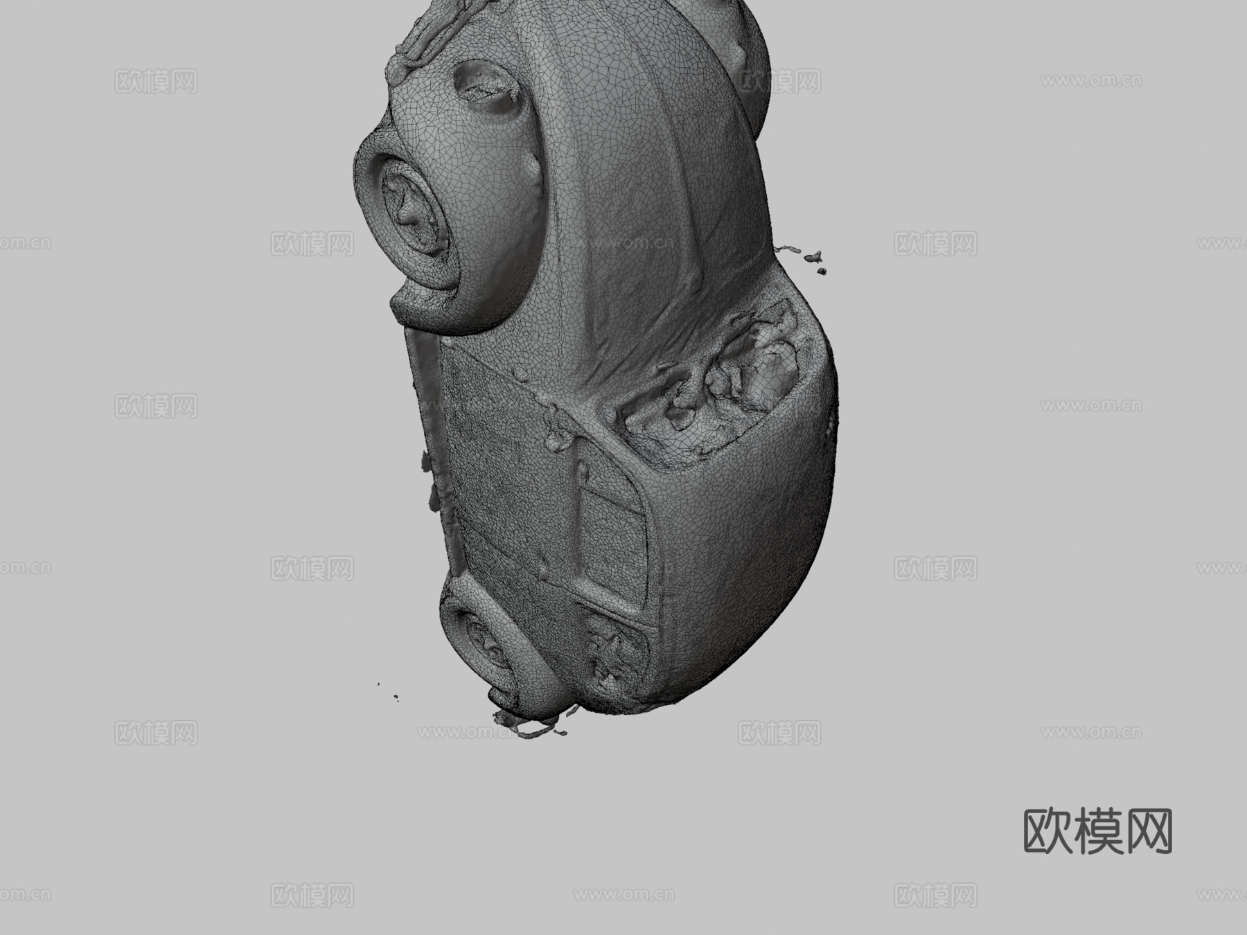 旧大众甲壳虫3d模型下载（渲染图3）