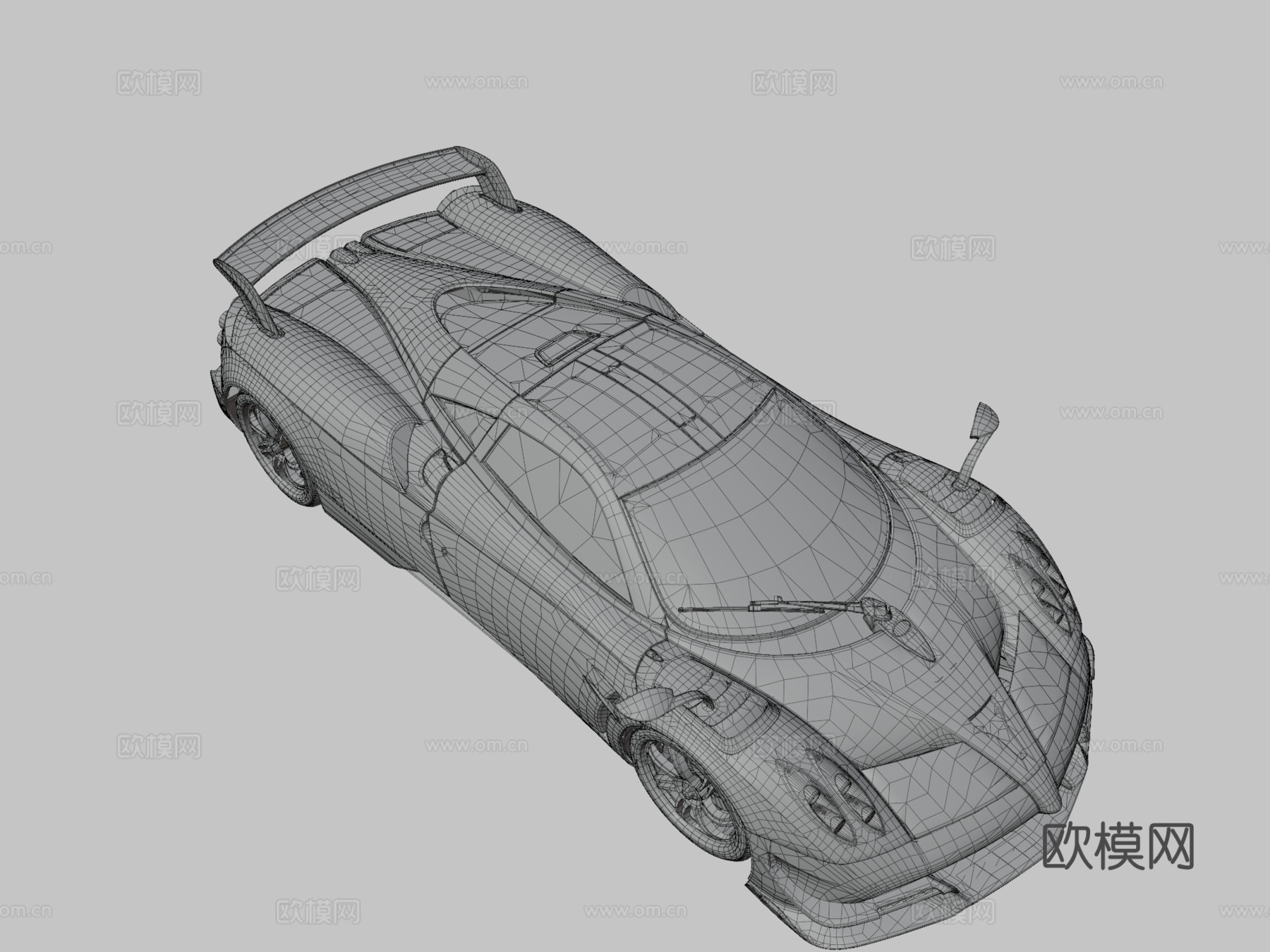 帕加尼 Huayra3d模型下载（渲染图3）