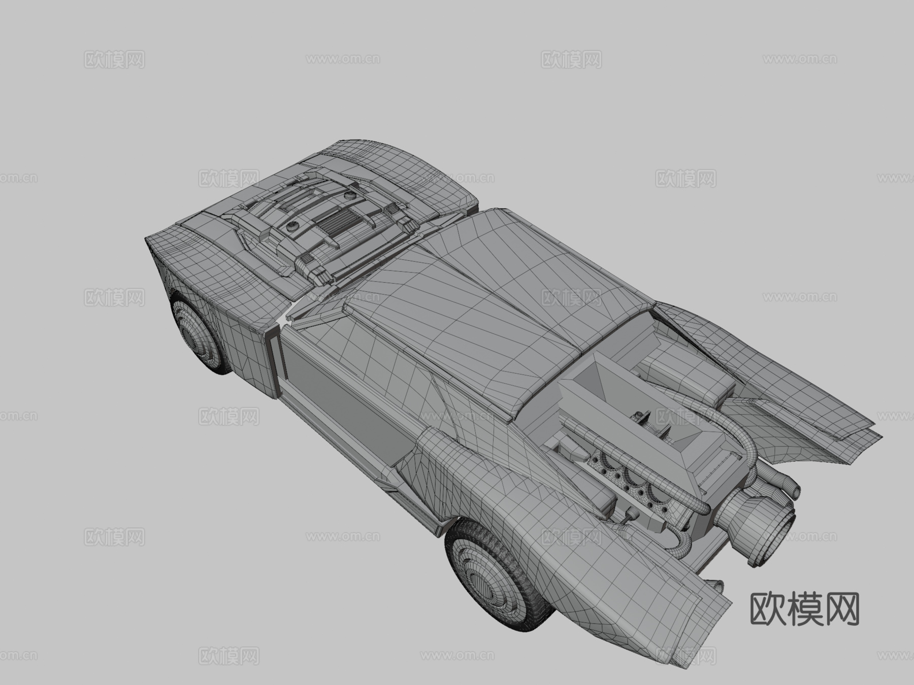 蝙蝠侠2022-蝙蝠车3d模型下载（渲染图3）