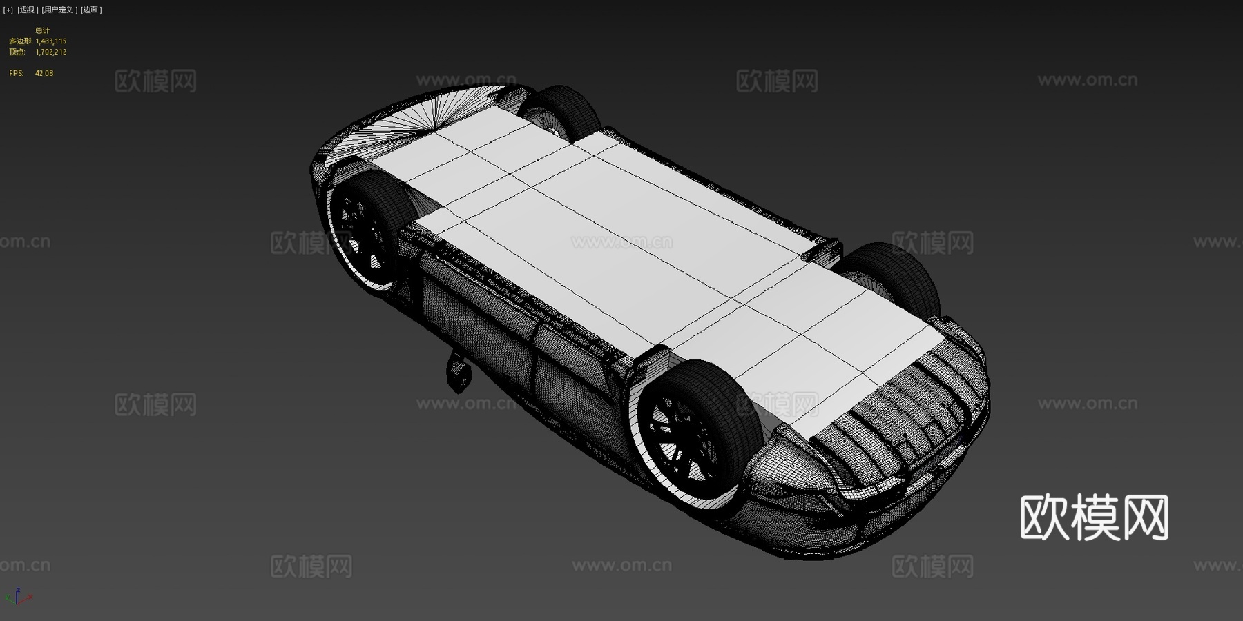 保时捷泰坎涡轮S跨界旅行车20213d模型下载（渲染图4）