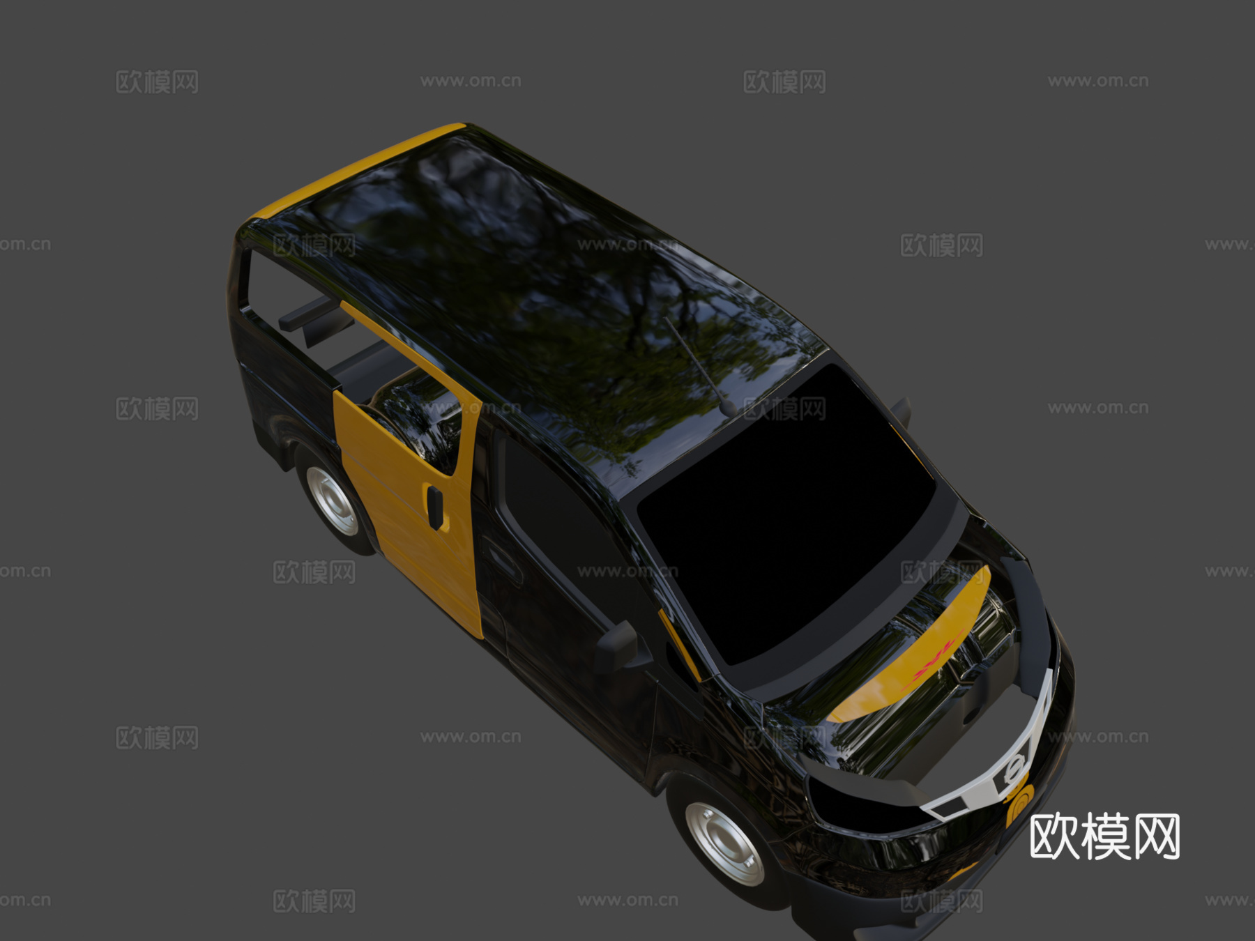 敦豪快递货车3d模型