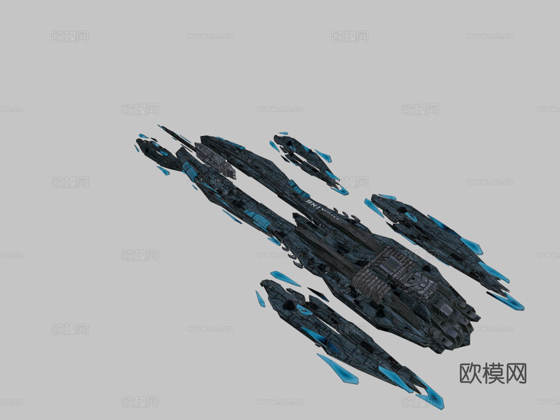 陶欣无畏舰3d模型下载（渲染图2）