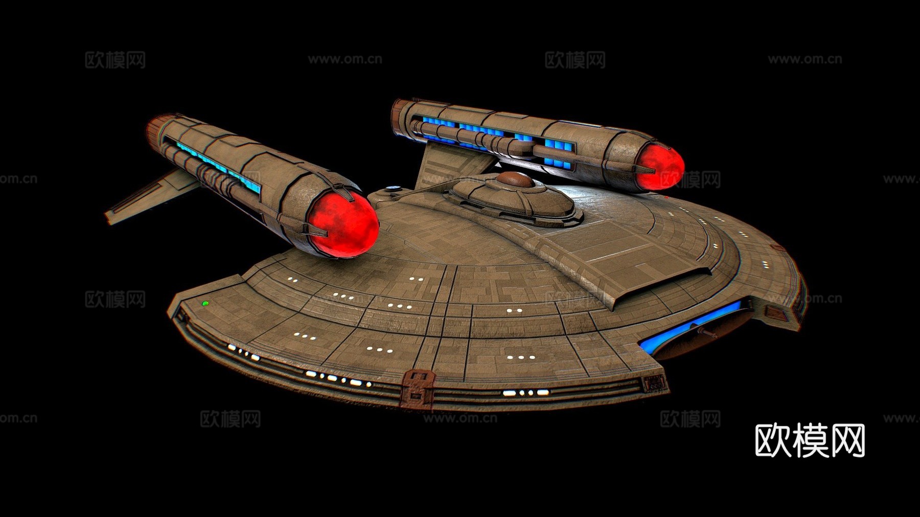 星际迷航 - 无畏型3d模型下载（渲染图1）