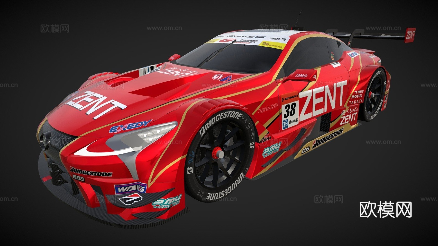 雷克萨斯LC500超级GT3d模型下载（渲染图1）