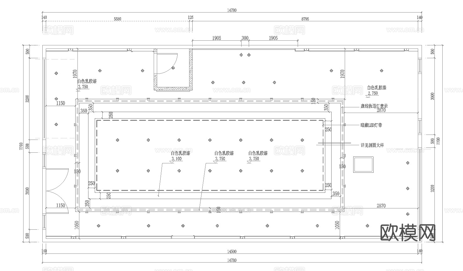 高档品牌女装男装店 最新全套 效果图 施工图设计cad施工图