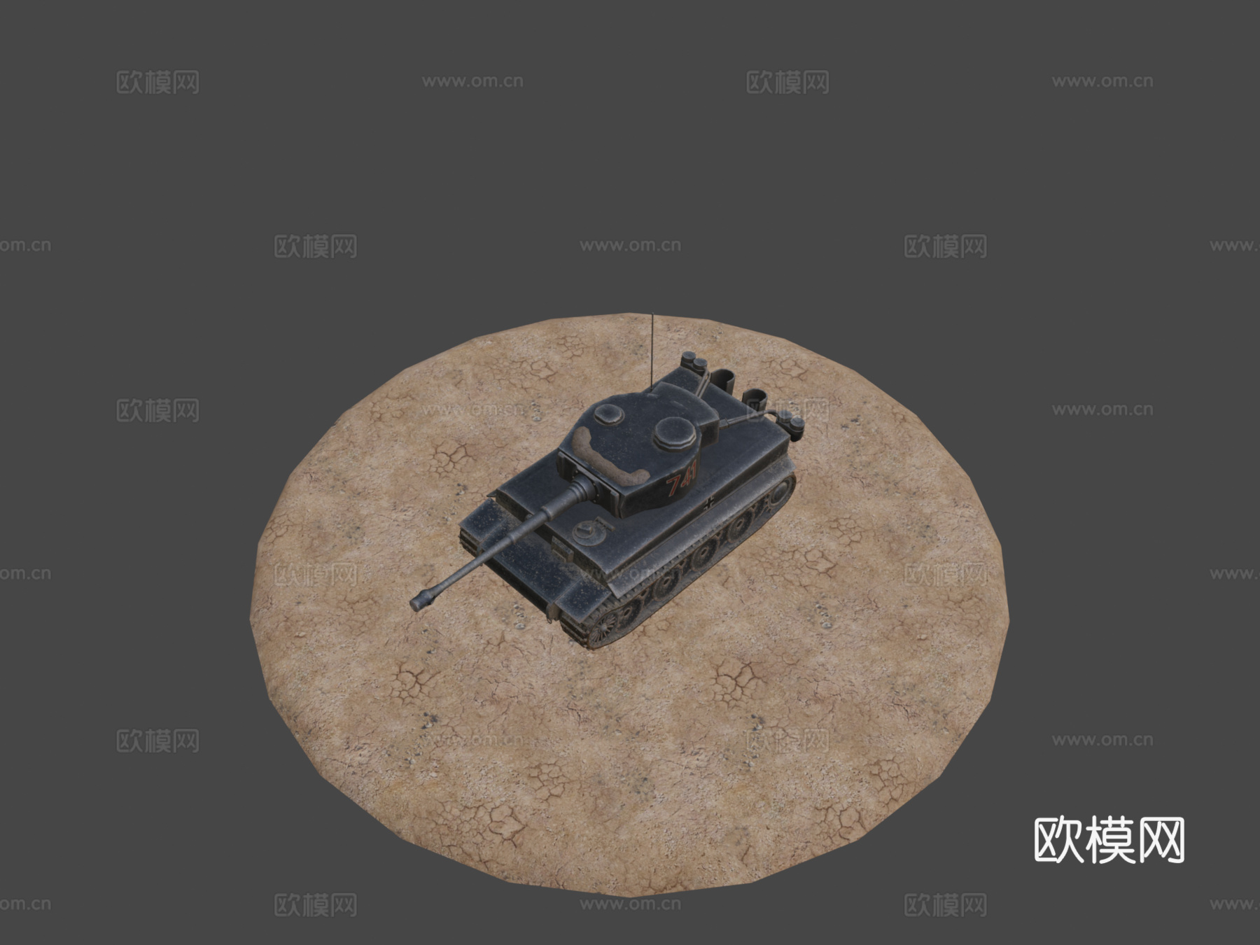 二战德国坦克3d模型下载（渲染图8）