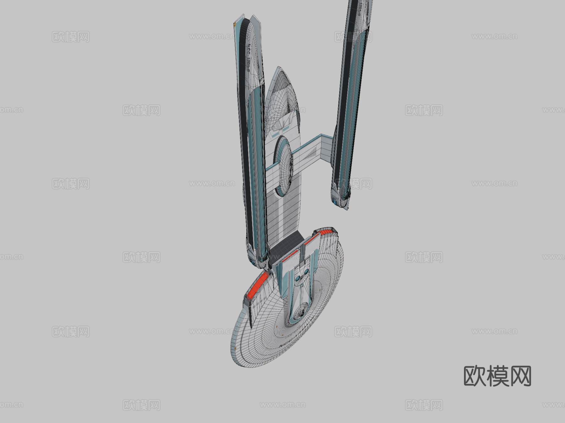 卓越级改装USS企业号NCC-1701-B3d模型下载（渲染图2）