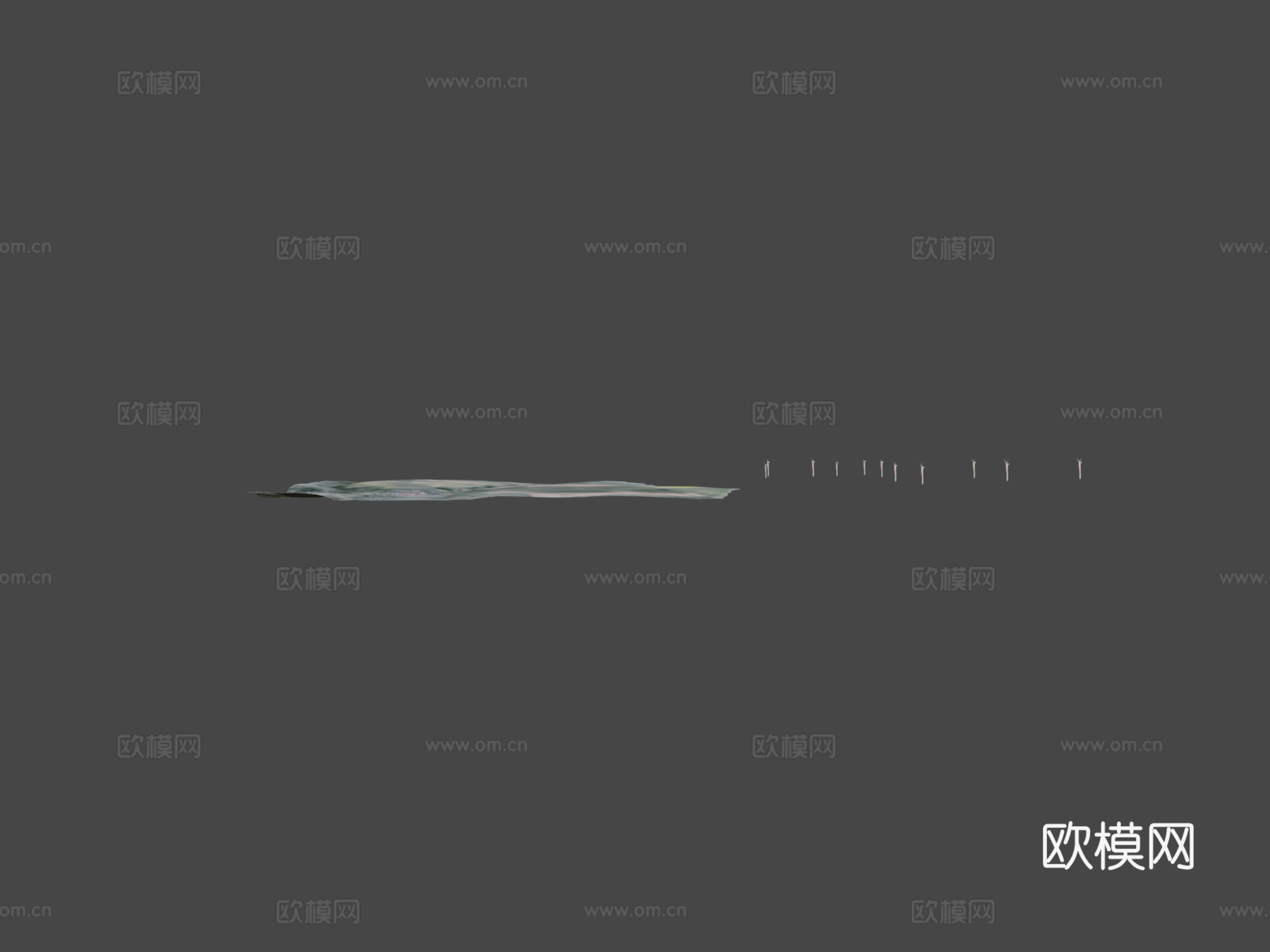 ICE 3列车在数字地形模型上 - 测试23d模型