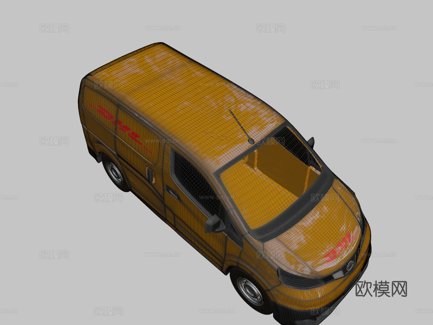 敦豪快递货车3d模型