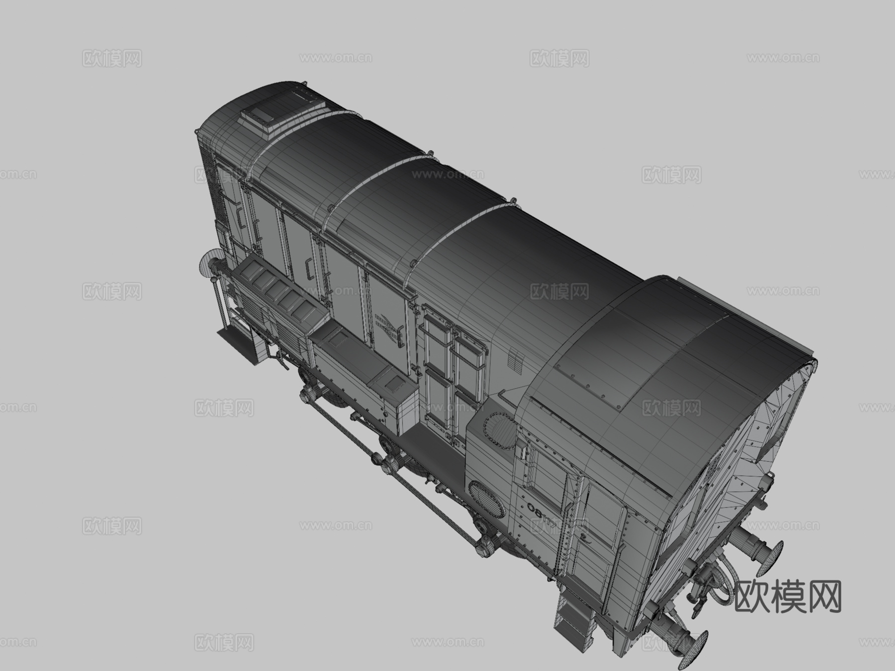 火车-BR08级调车机车燕子涂装3d模型下载（渲染图3）