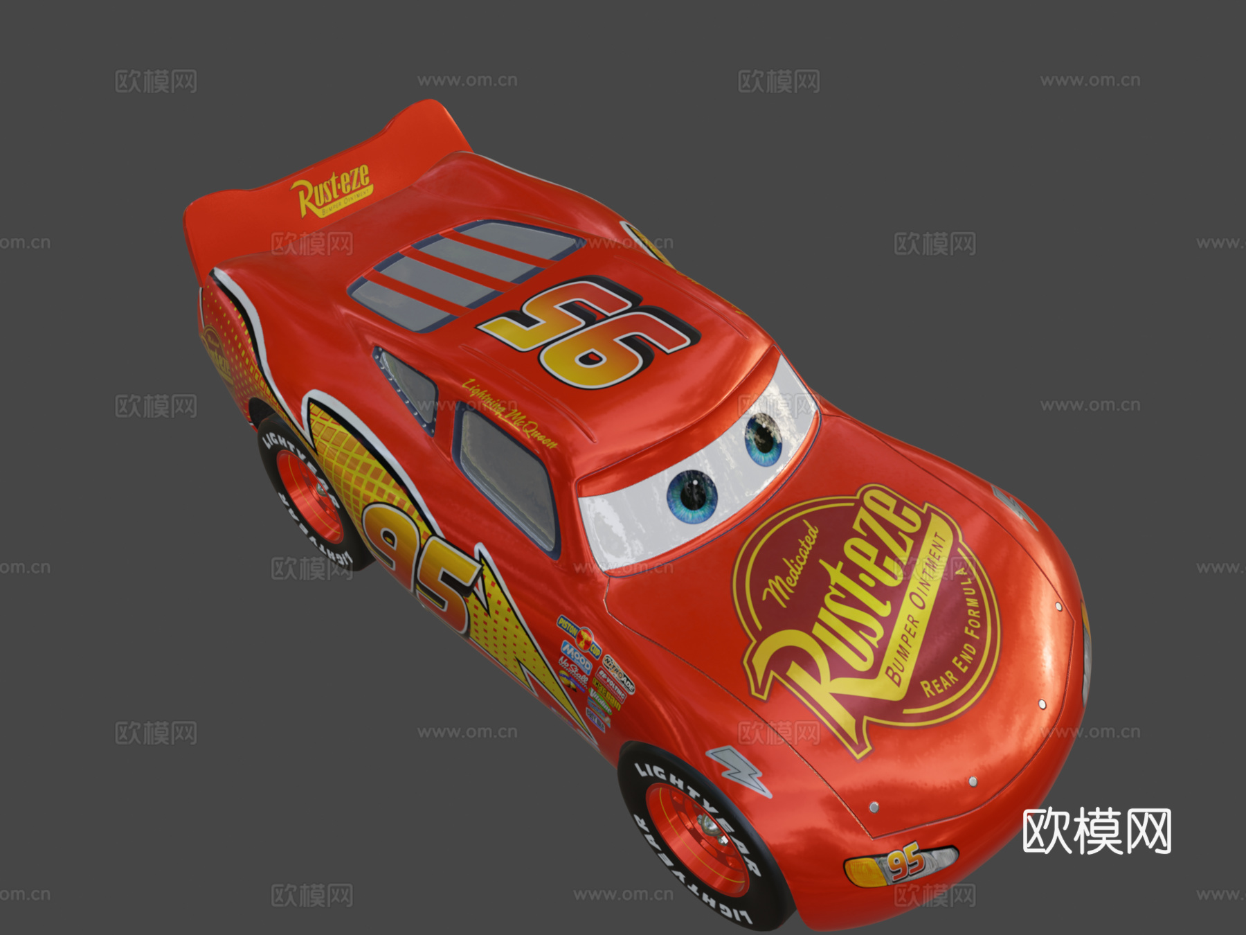 闪电麦昆3d模型下载（渲染图8）