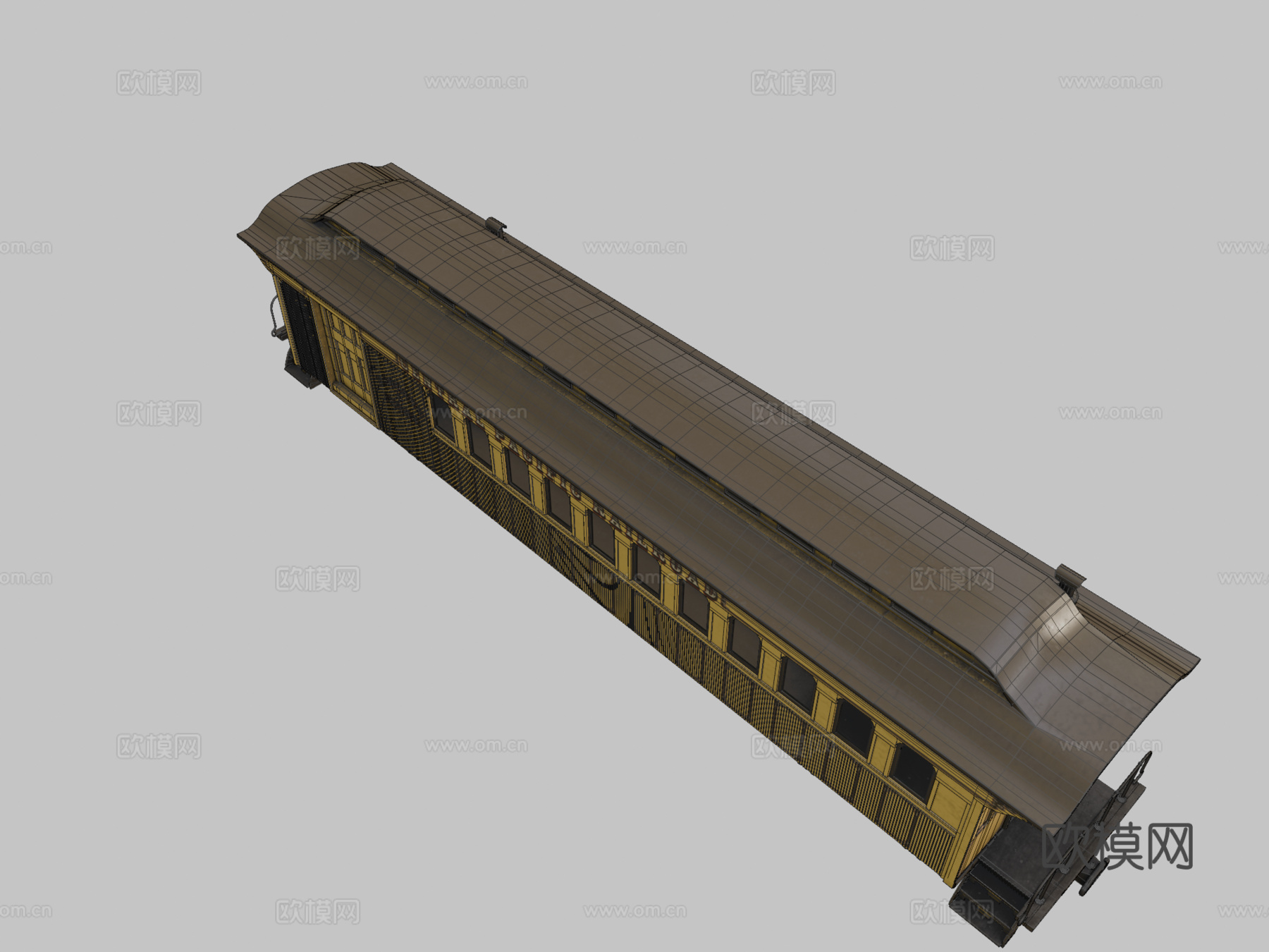 中央太平洋联合车厢3d模型下载（渲染图2）