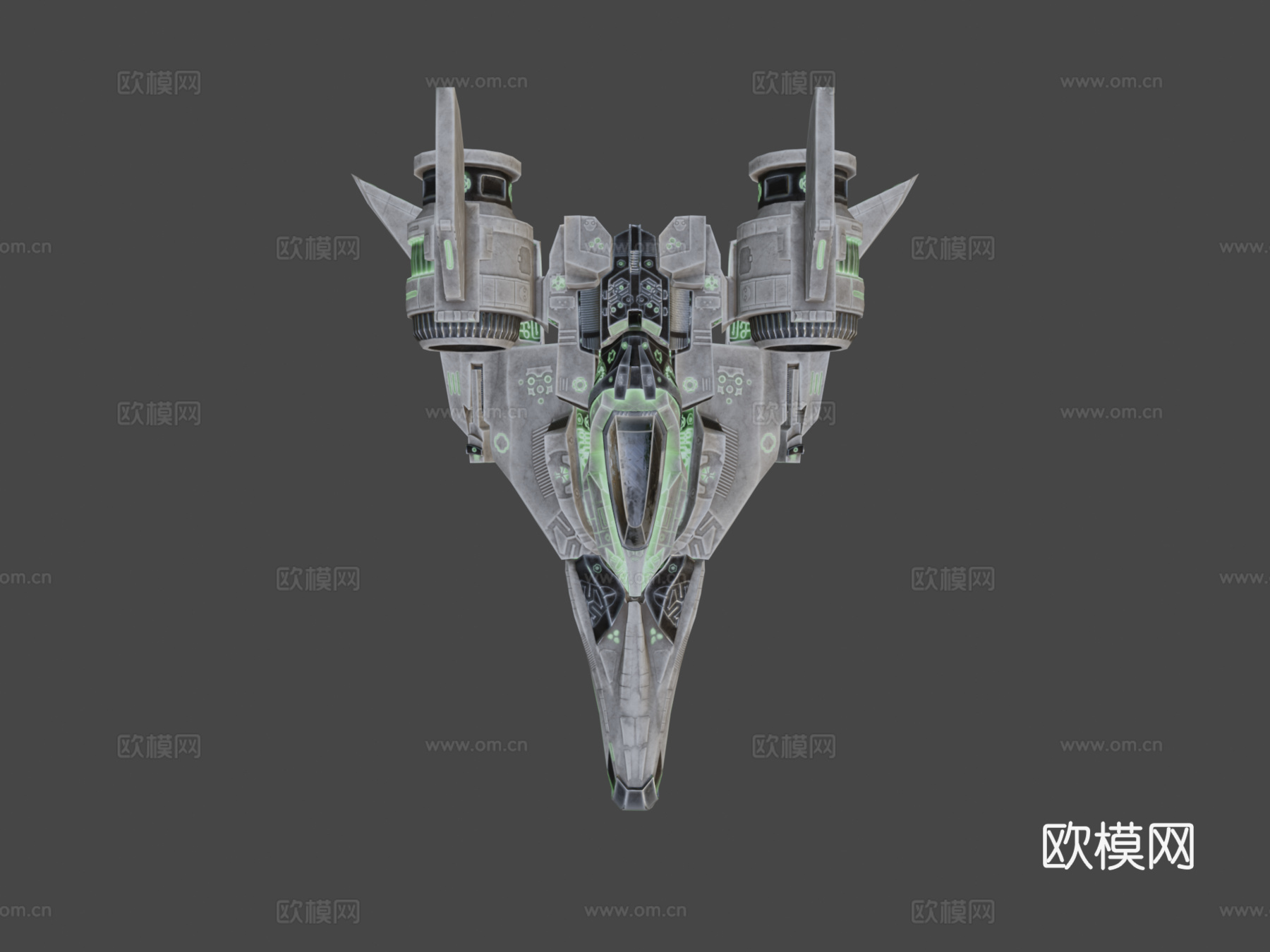 A-IR机翼 - 反抗军灰色皮肤3d模型下载（渲染图8）