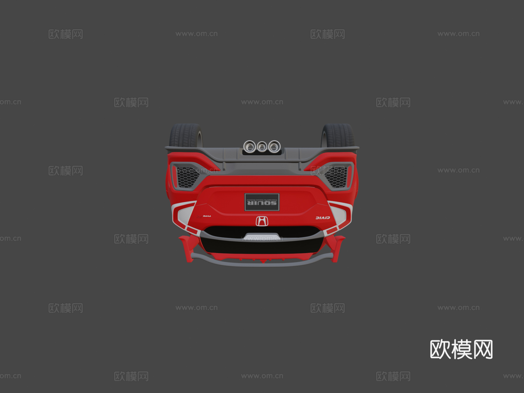 本田思域Type R 20183d模型下载（渲染图5）