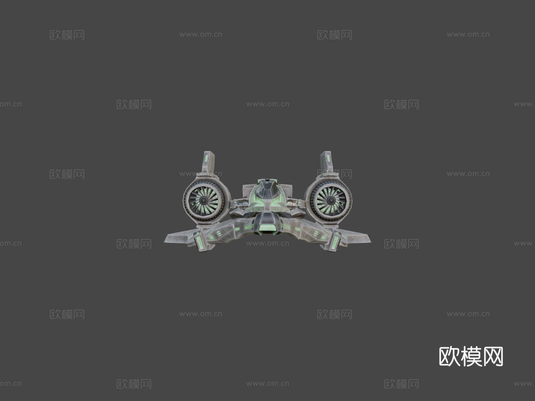 A-IR机翼 - 反抗军灰色皮肤3d模型下载（渲染图5）