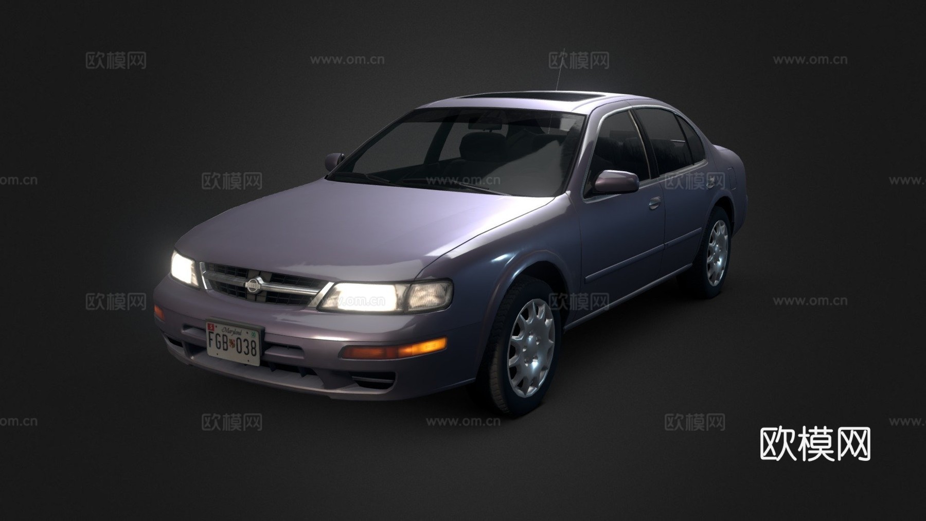 -1999日产千里马3d模型下载（渲染图1）