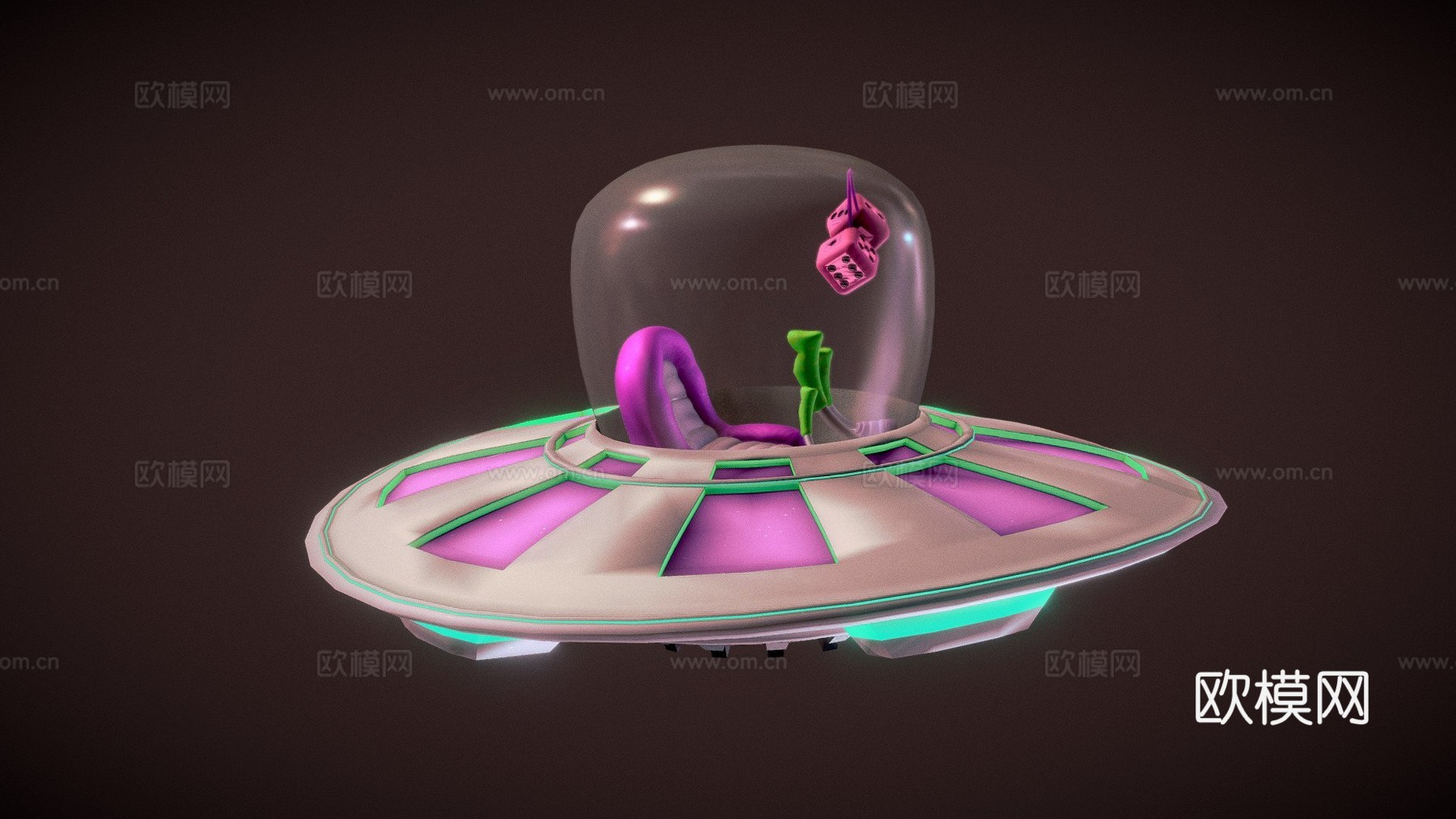 不明飞行物3d模型下载（渲染图1）