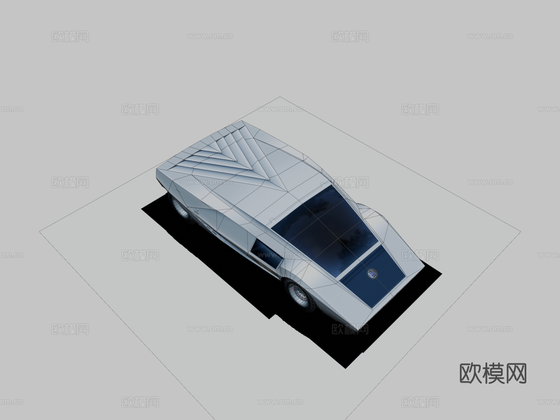蓝旗亚斯特拉托斯零号1970（博通）3d模型下载（渲染图2）