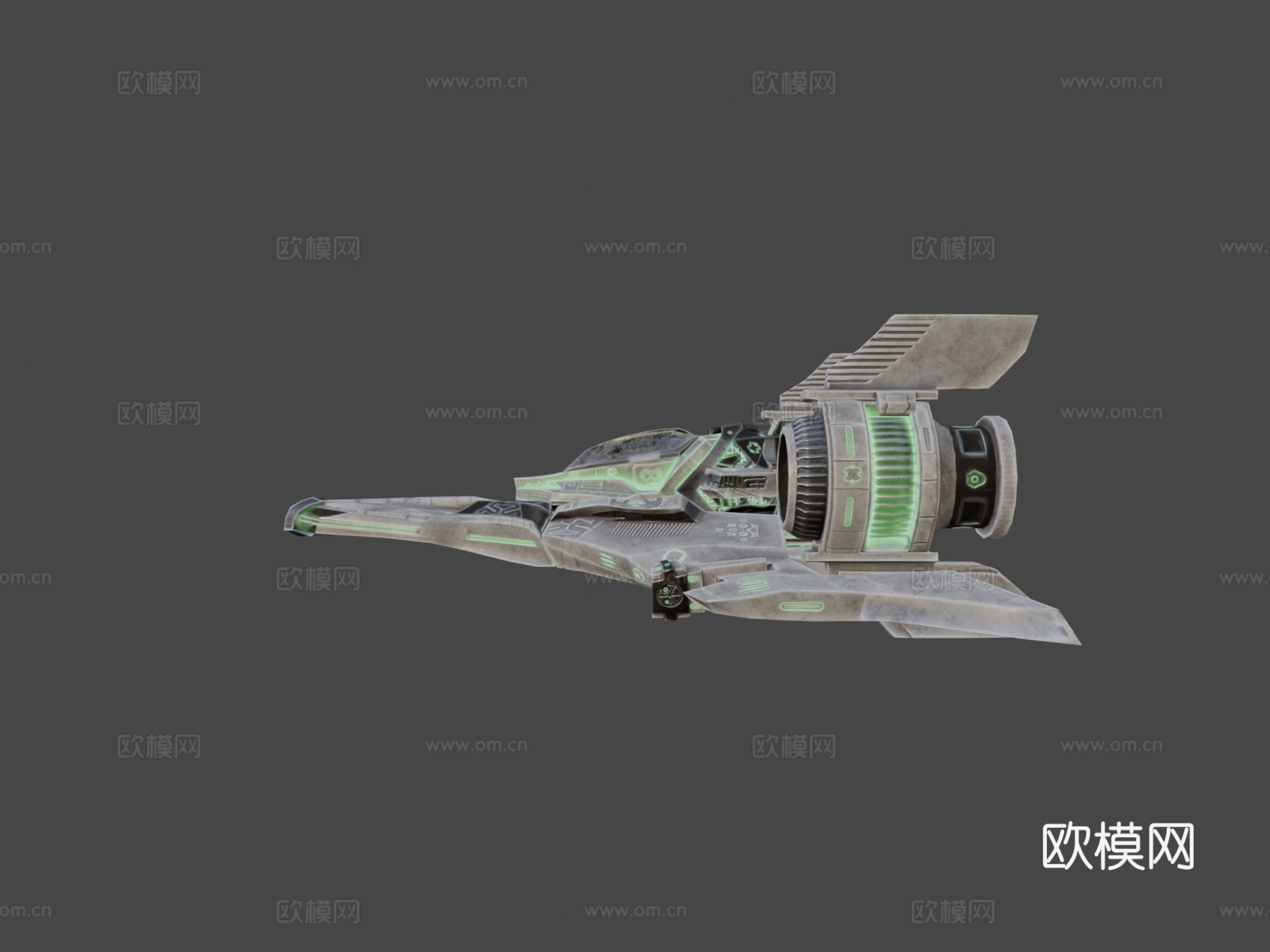 A-IR机翼 - 反抗军灰色皮肤3d模型下载（渲染图6）