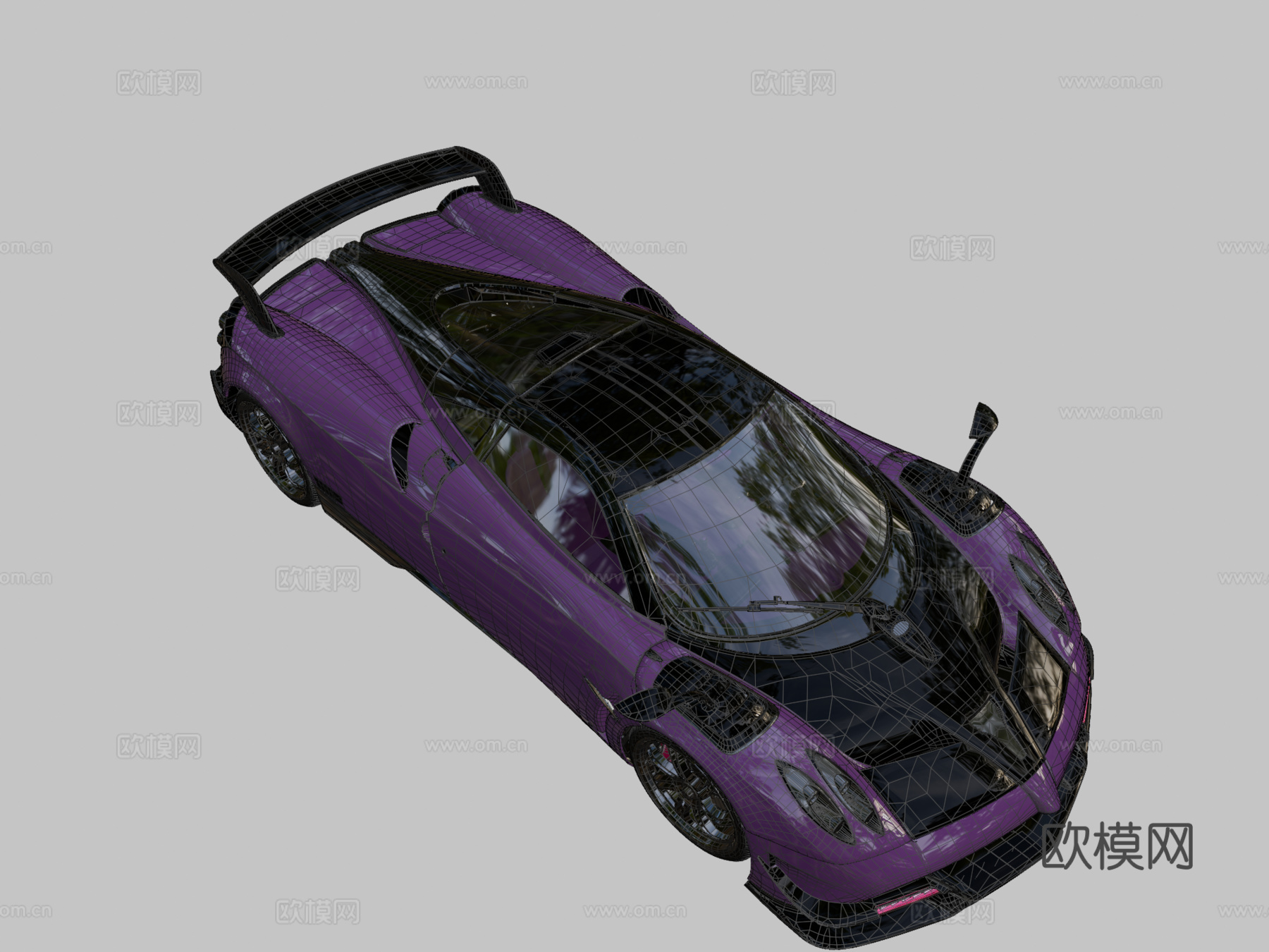帕加尼 Huayra3d模型下载（渲染图2）