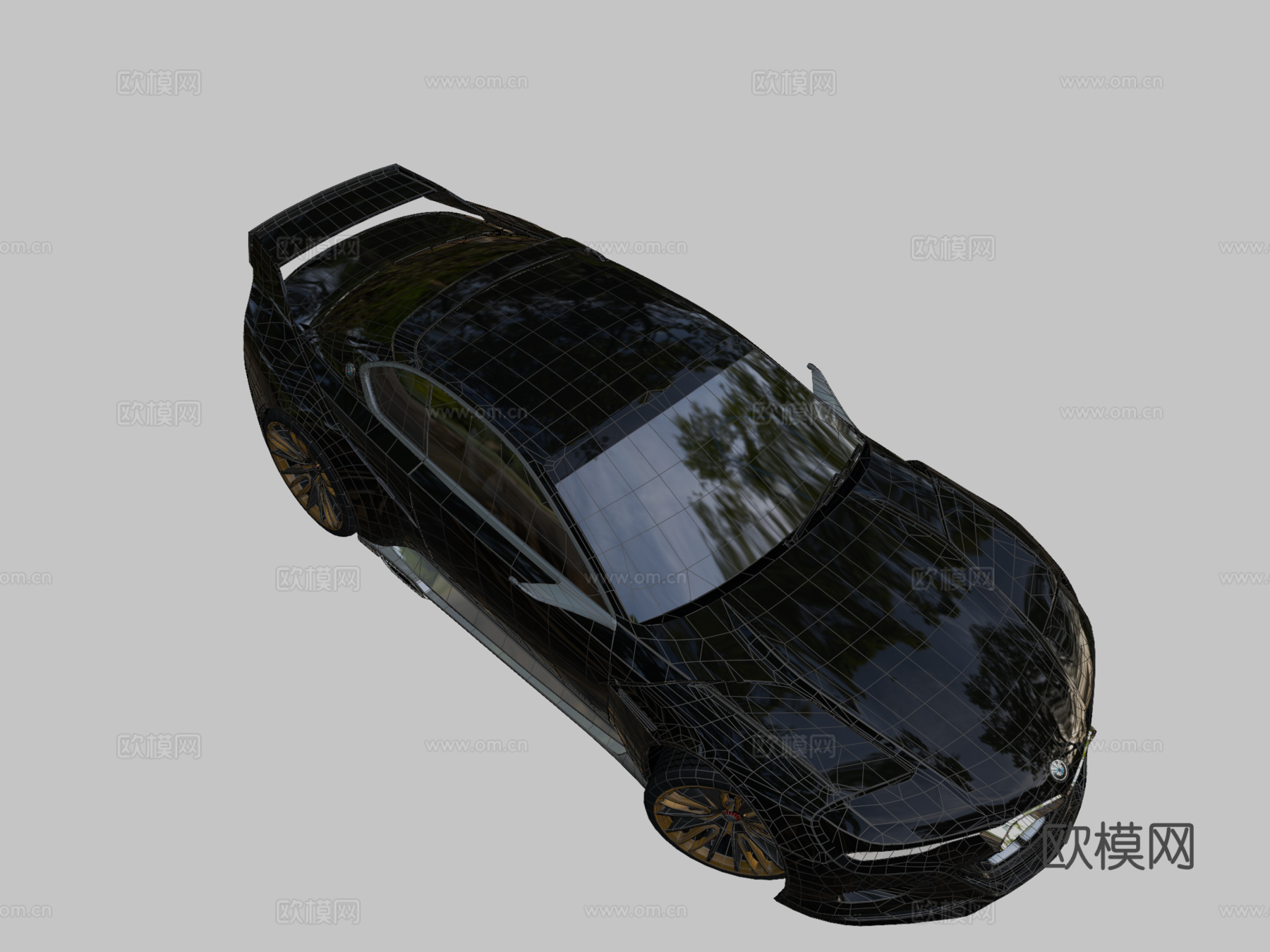 宝马3.0 CSL致敬R3d模型下载（渲染图2）