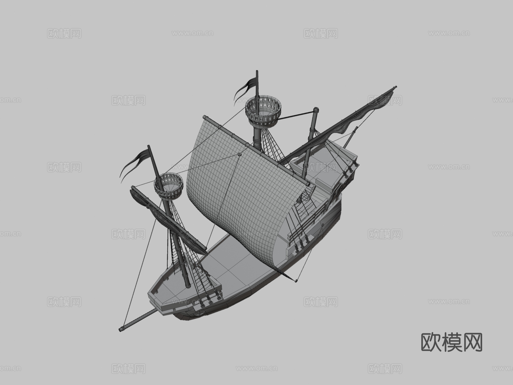 船J3d模型下载（渲染图3）