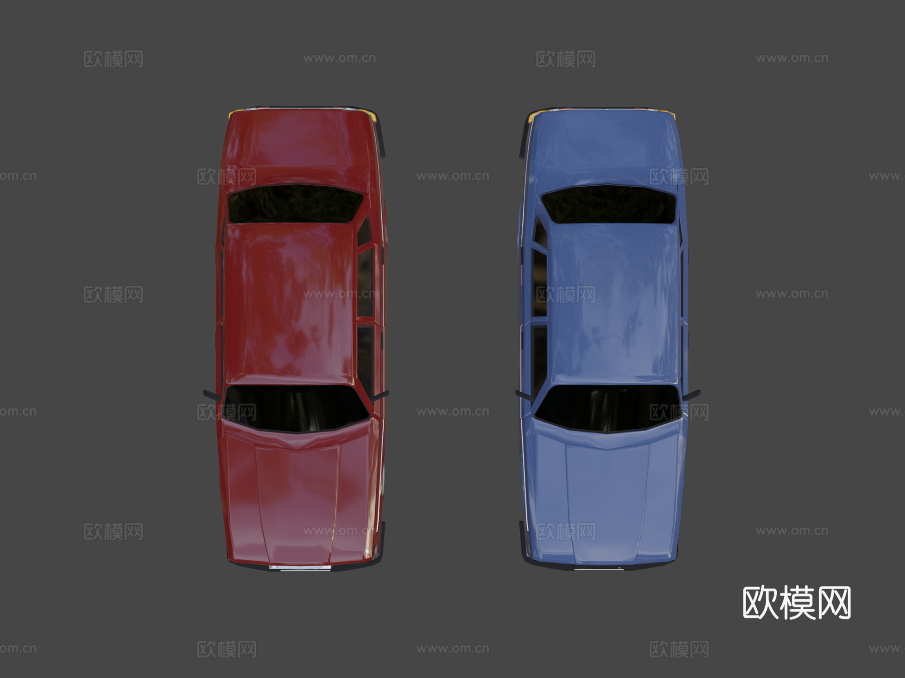 沃尔沃240风格轿车可下载3d模型下载（渲染图7）