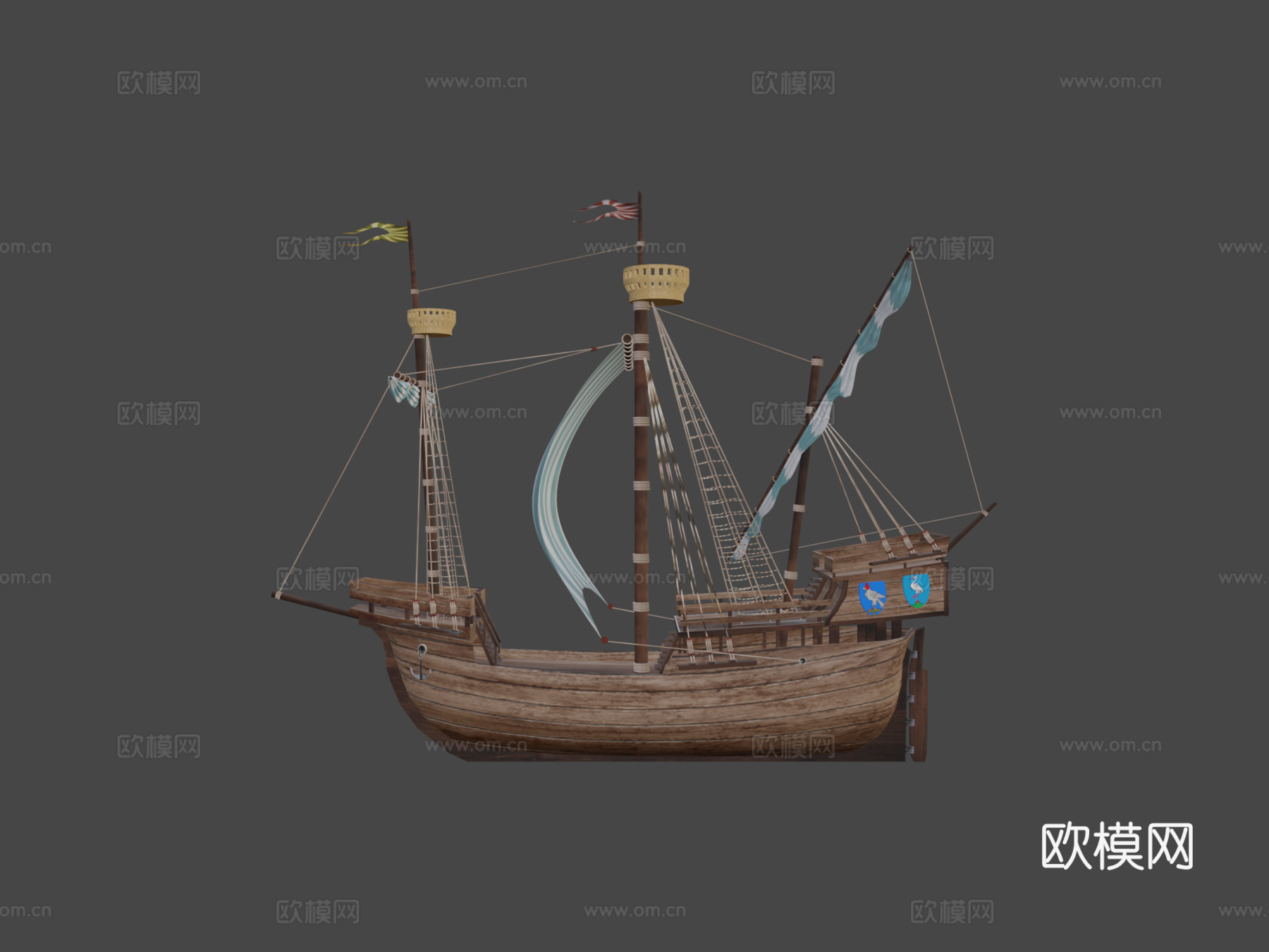 船J3d模型下载（渲染图7）