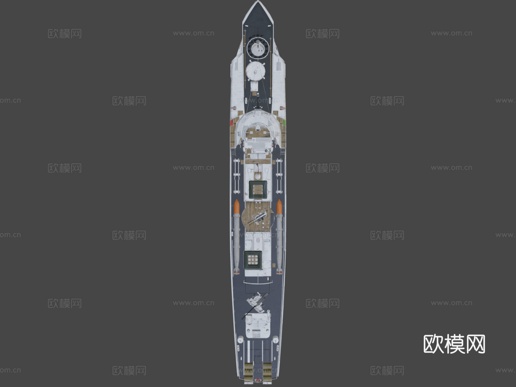 S-100鱼雷艇3d模型下载（渲染图8）