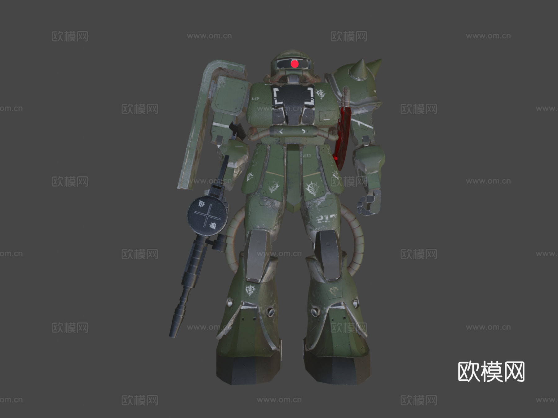 扎古II（绑定）3d模型下载（渲染图7）